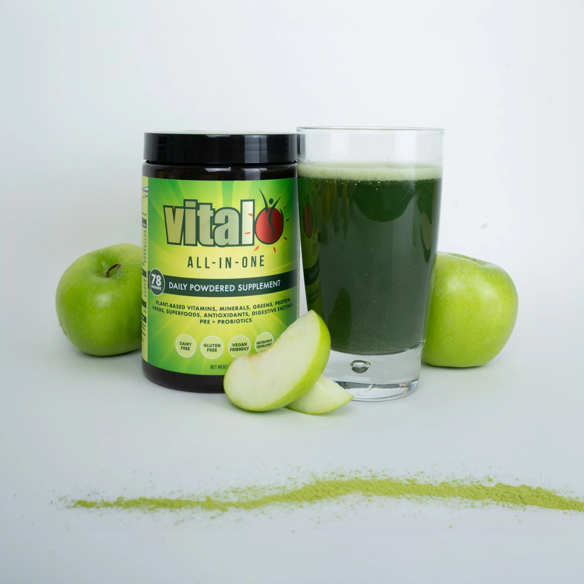 Vital All-in-One Daily Greens Powder – Probiotic Superfood (300 g) - Image 3