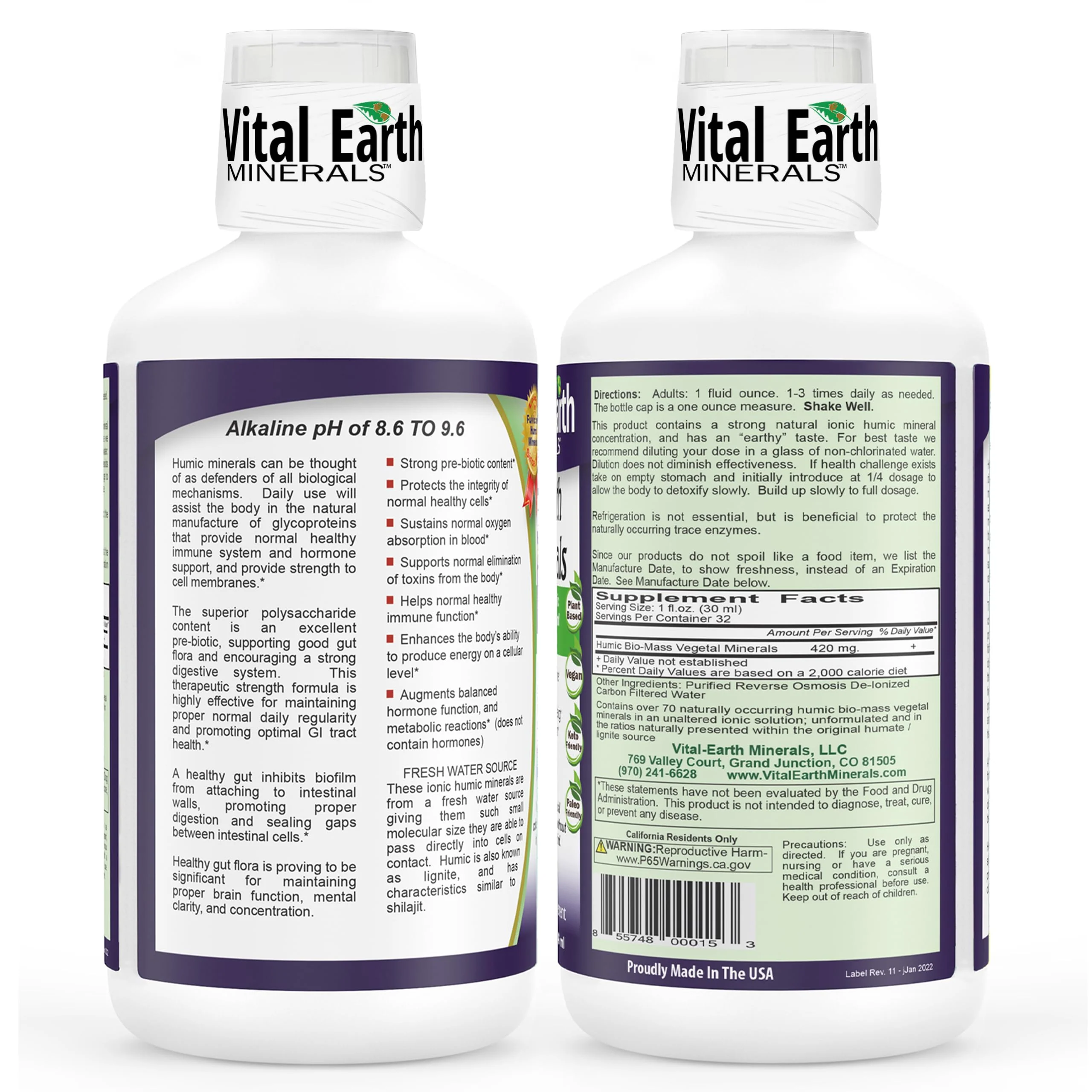 Vital Earth Minerals Super Strength Humic Minerals 2-Pack | 70+ Trace Minerals & Electrolytes - Image 10