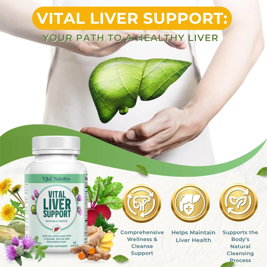 Vital Liver Support – 9-in-1 Liver Health Formula with Organic Milk Thistle - Image 3