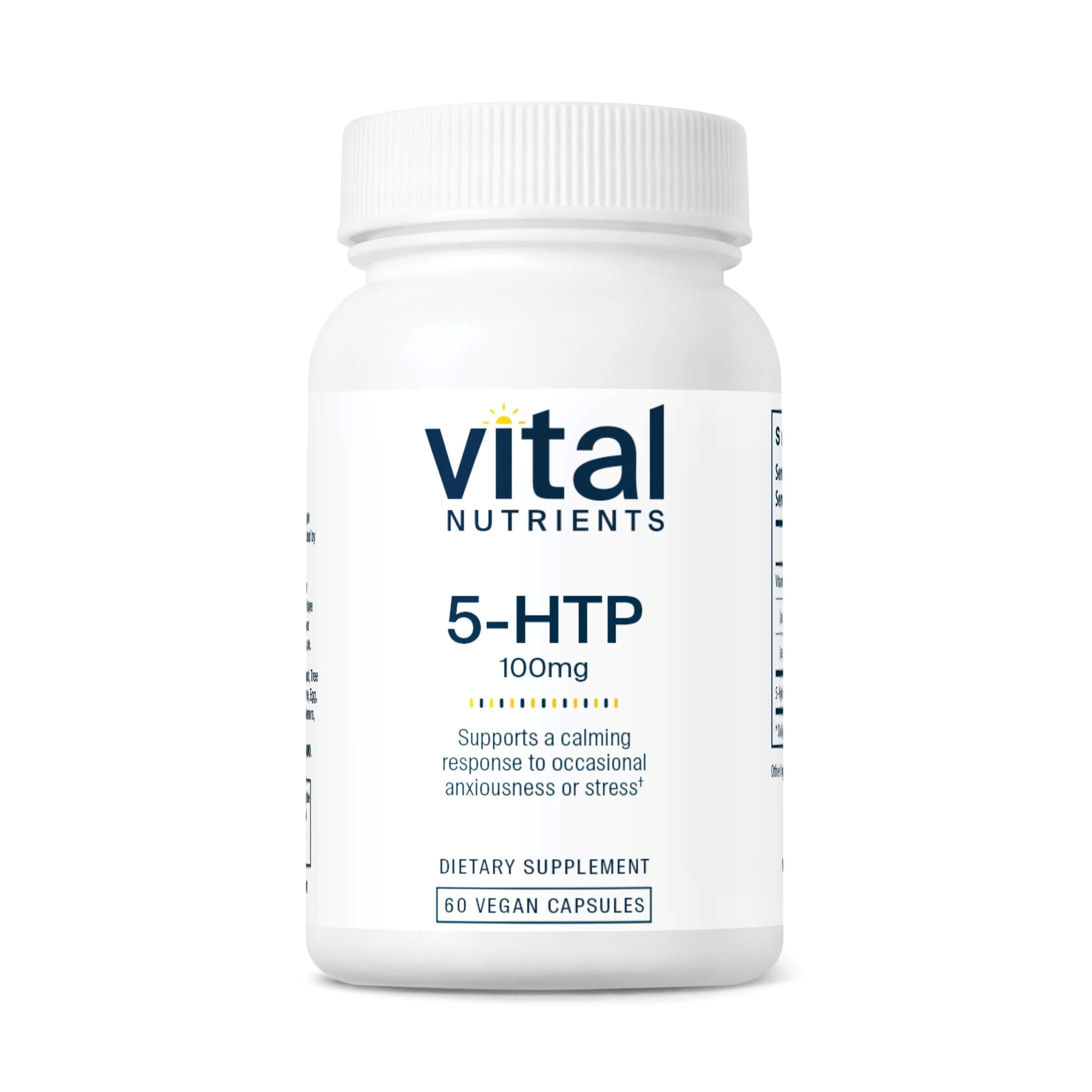 Vital Nutrients 5-HTP 100mg | Vegan Serotonin Support | Sleep & Stress | Gluten-Free & Non-GMO | 60 Capsules