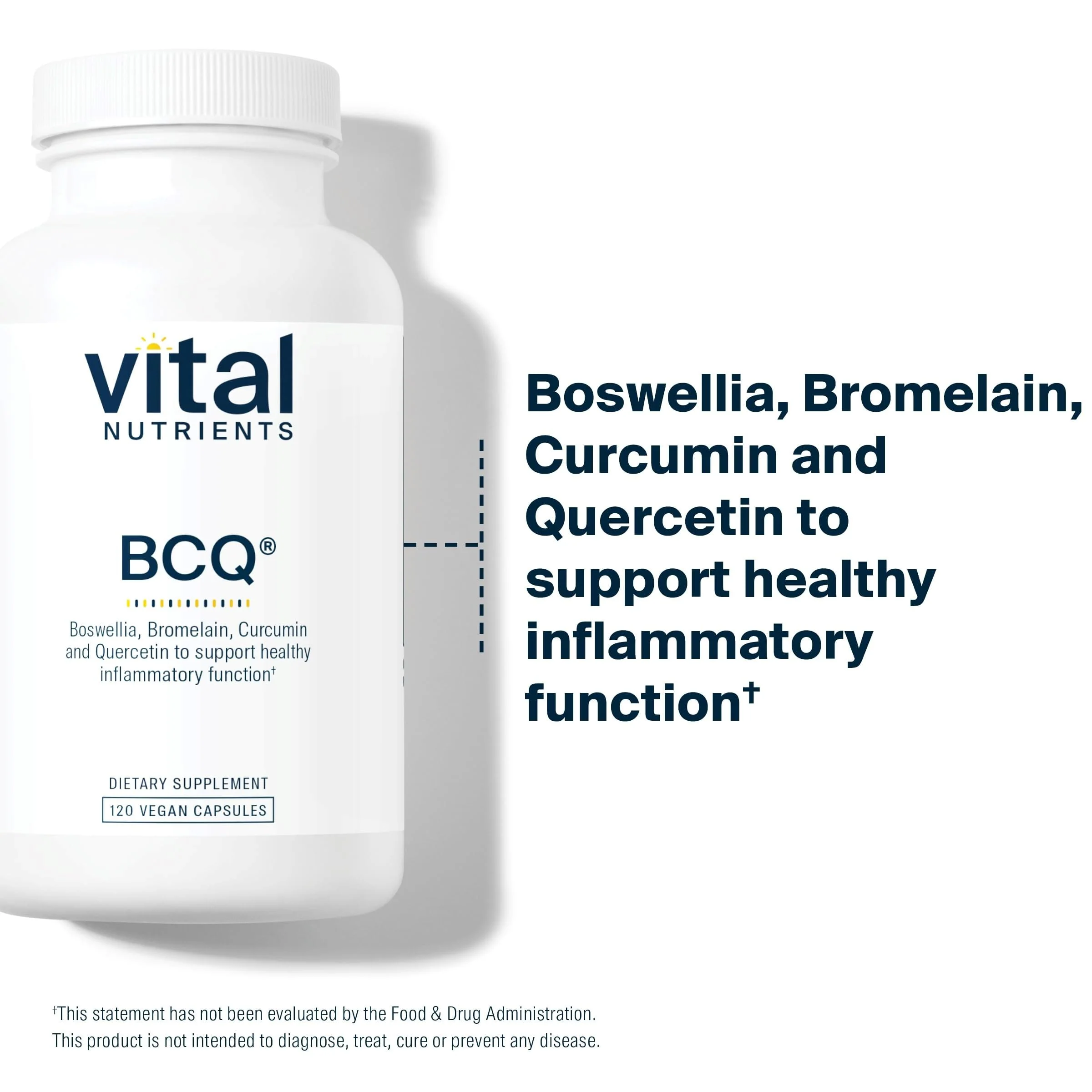 Vital Nutrients BCQ – Vegan Boswellia, Bromelain, Curcumin & Quercetin for Joint & Digestive Support | 120 Capsules - Image 4