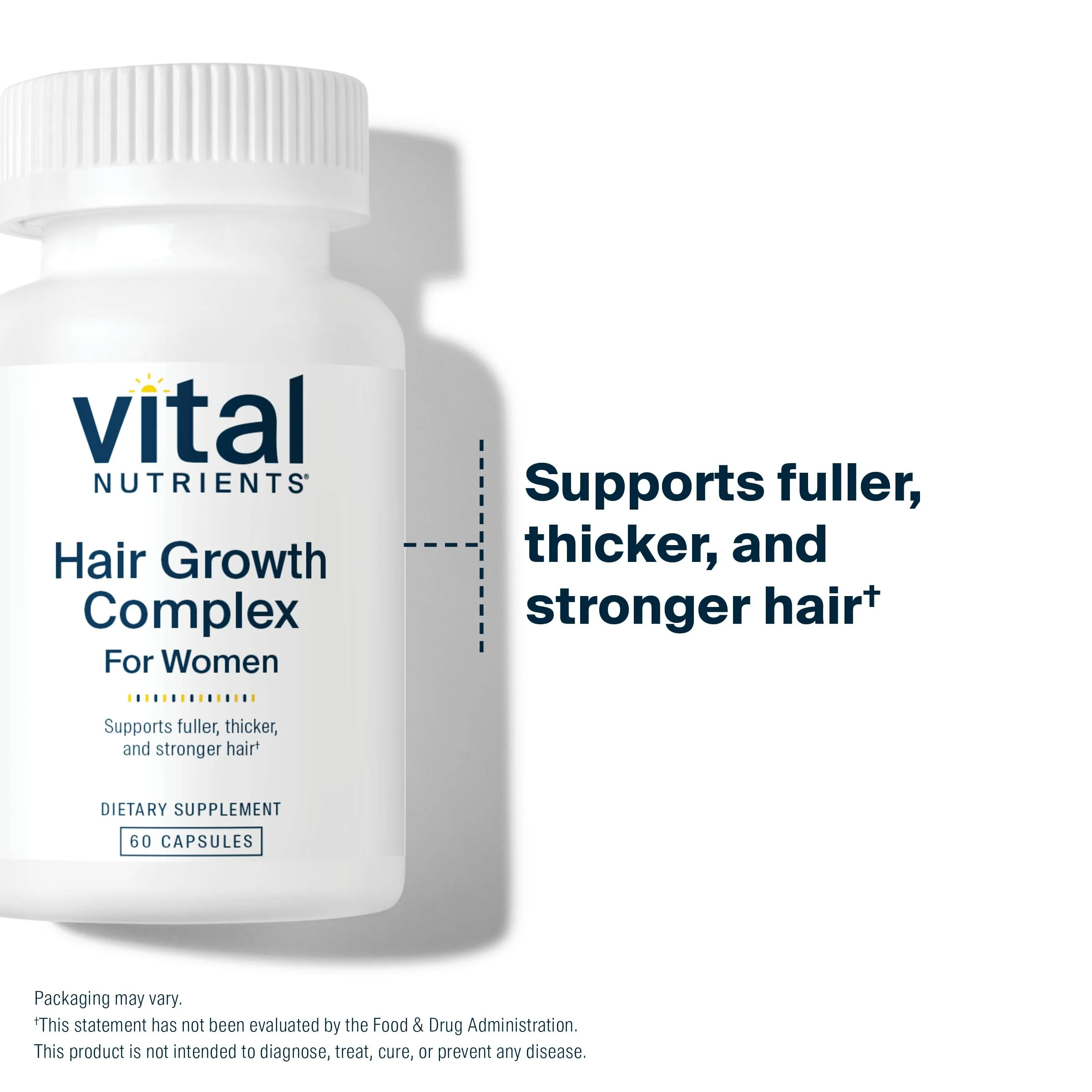 Vital Nutrients Hair Growth Vitamins Complex for Women | Fuller, Thicker Hair | 60 Count | Vegan & Gluten Free - Image 10