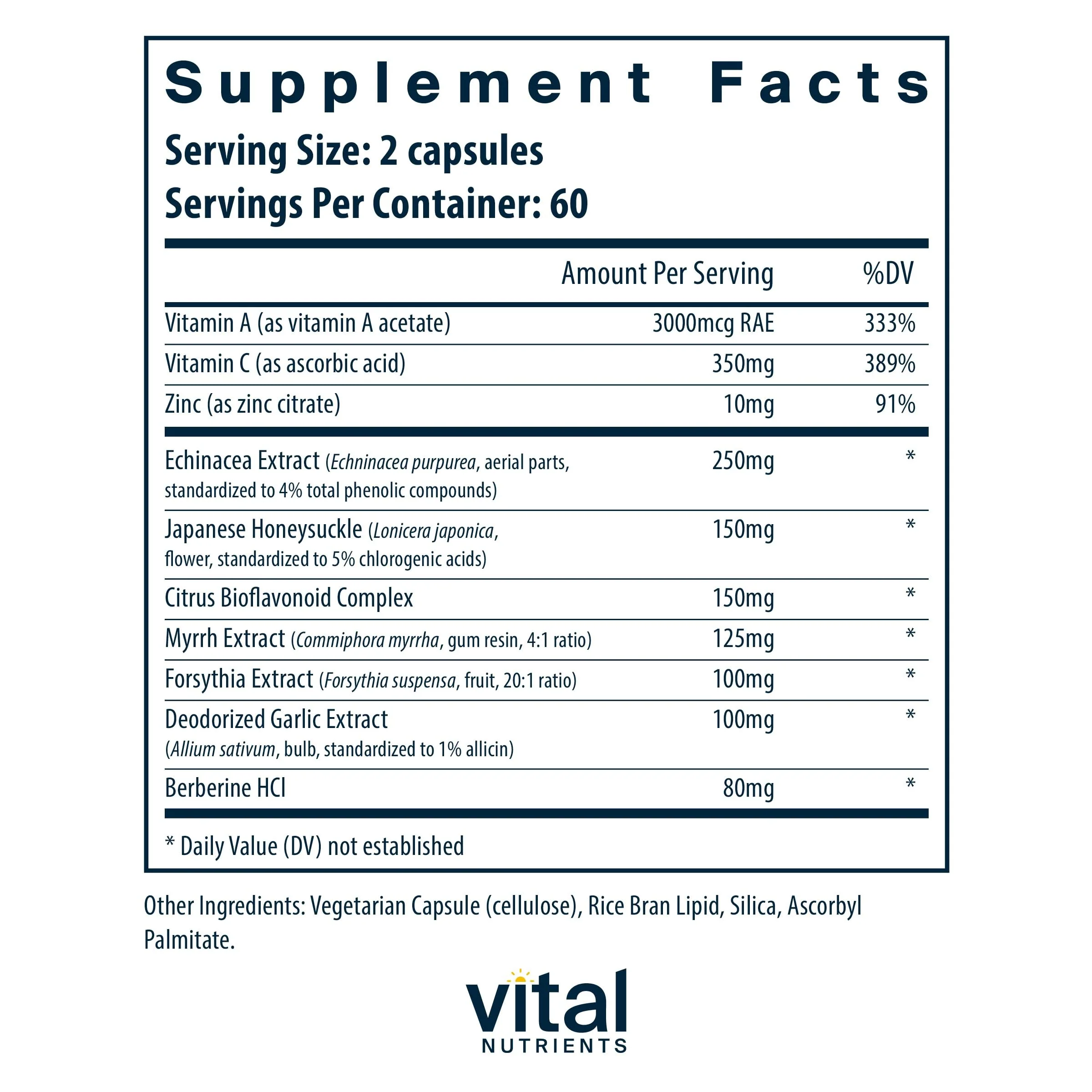 Vital Nutrients Herbal Biotic | Immune Support & Antioxidant (120 Caps) | Gluten, Dairy & Soy Free - Image 3