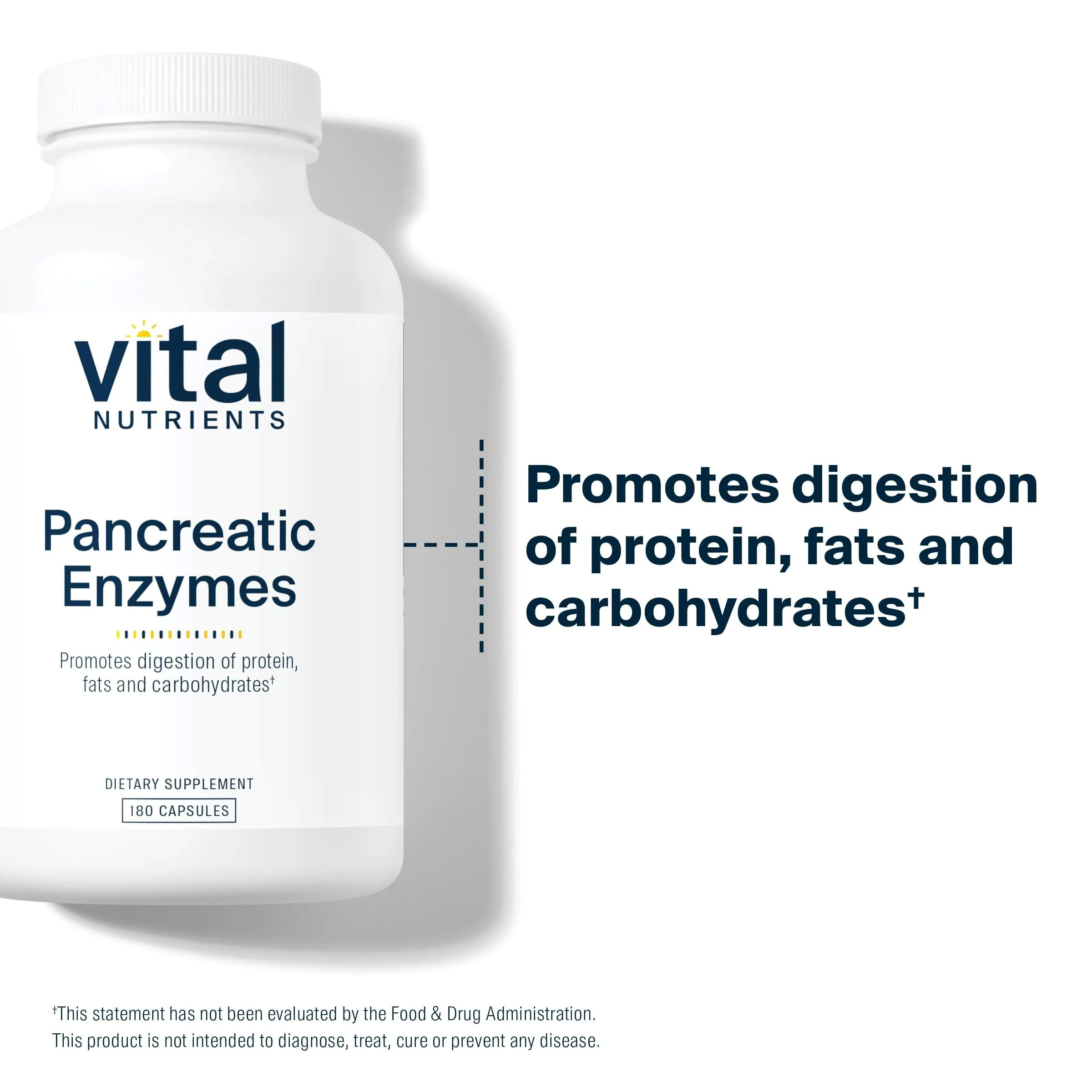 Vital Nutrients Pancreatic Enzymes 1000mg | Full-Strength Digestive Enzymes | Gluten, Dairy & Soy Free | 180 Capsules - Image 4