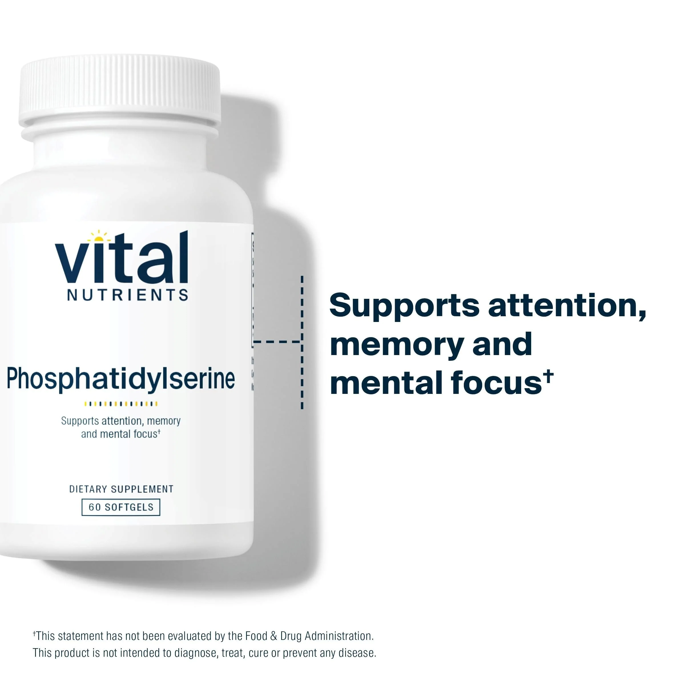 Vital Nutrients Phosphatidylserine | 150mg Phosphatidylserine Supplement | Powerful Nootropic for Attention, Memory, and Mental Focus Support* | Gluten, Dairy, Soy Free | Non-GMO | 60 Softgels - Image 4