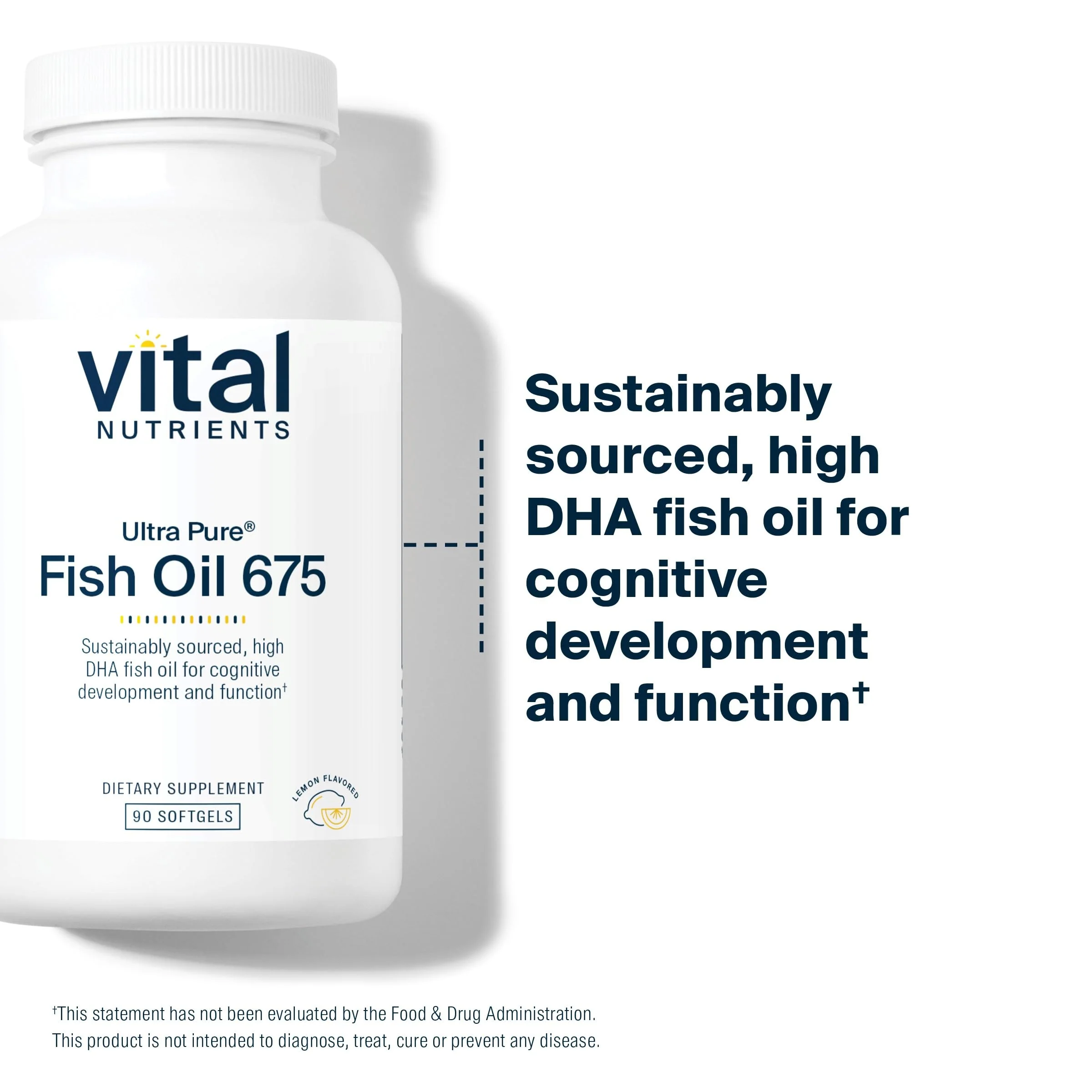 Vital Nutrients Ultra Pure Fish Oil 675 | High DHA Omega-3 (90 Softgels, Lemon) - Image 4