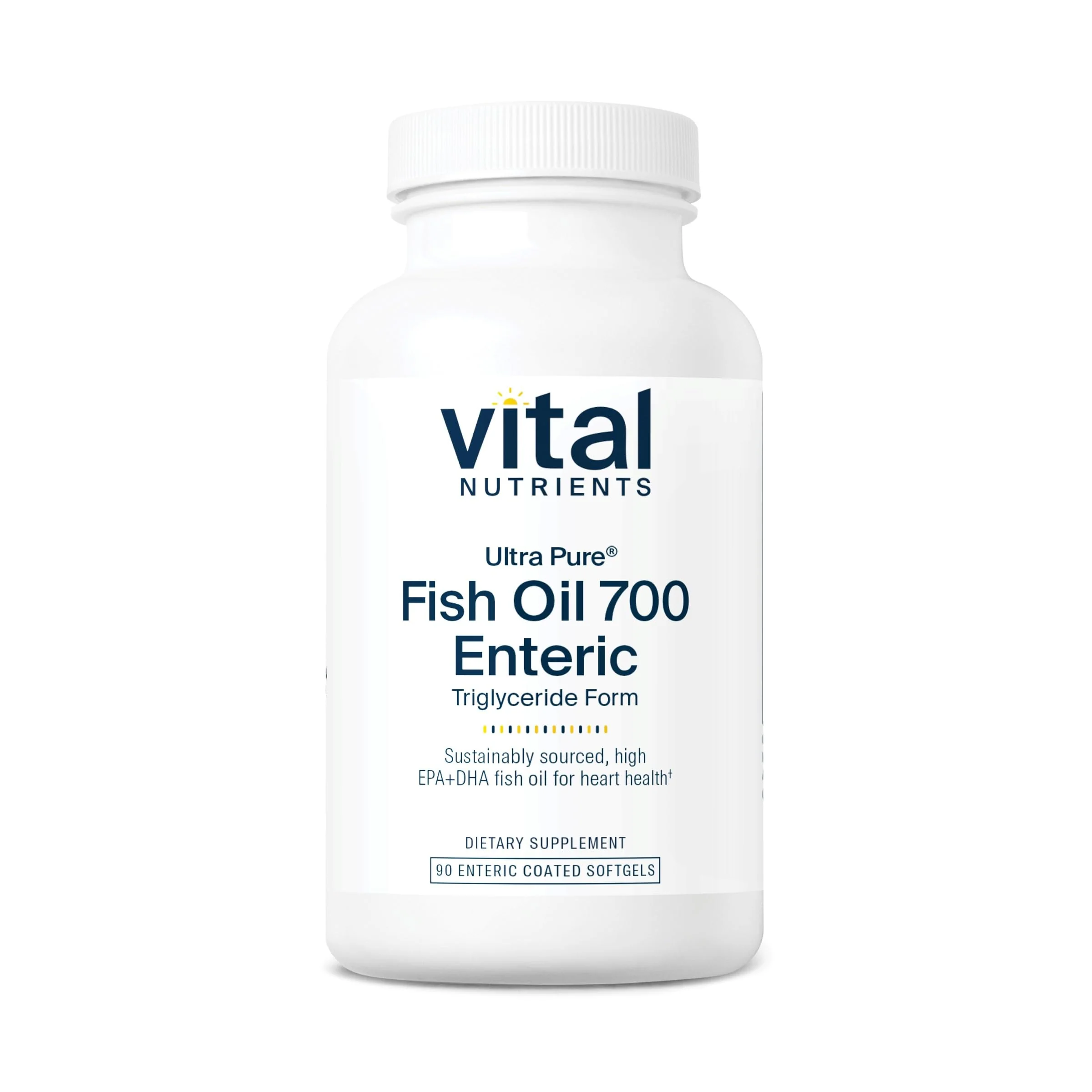 Vital Nutrients Ultra Pure Fish Oil 700 Enteric Coated – Heart, Brain & Immune Support | 90 Count