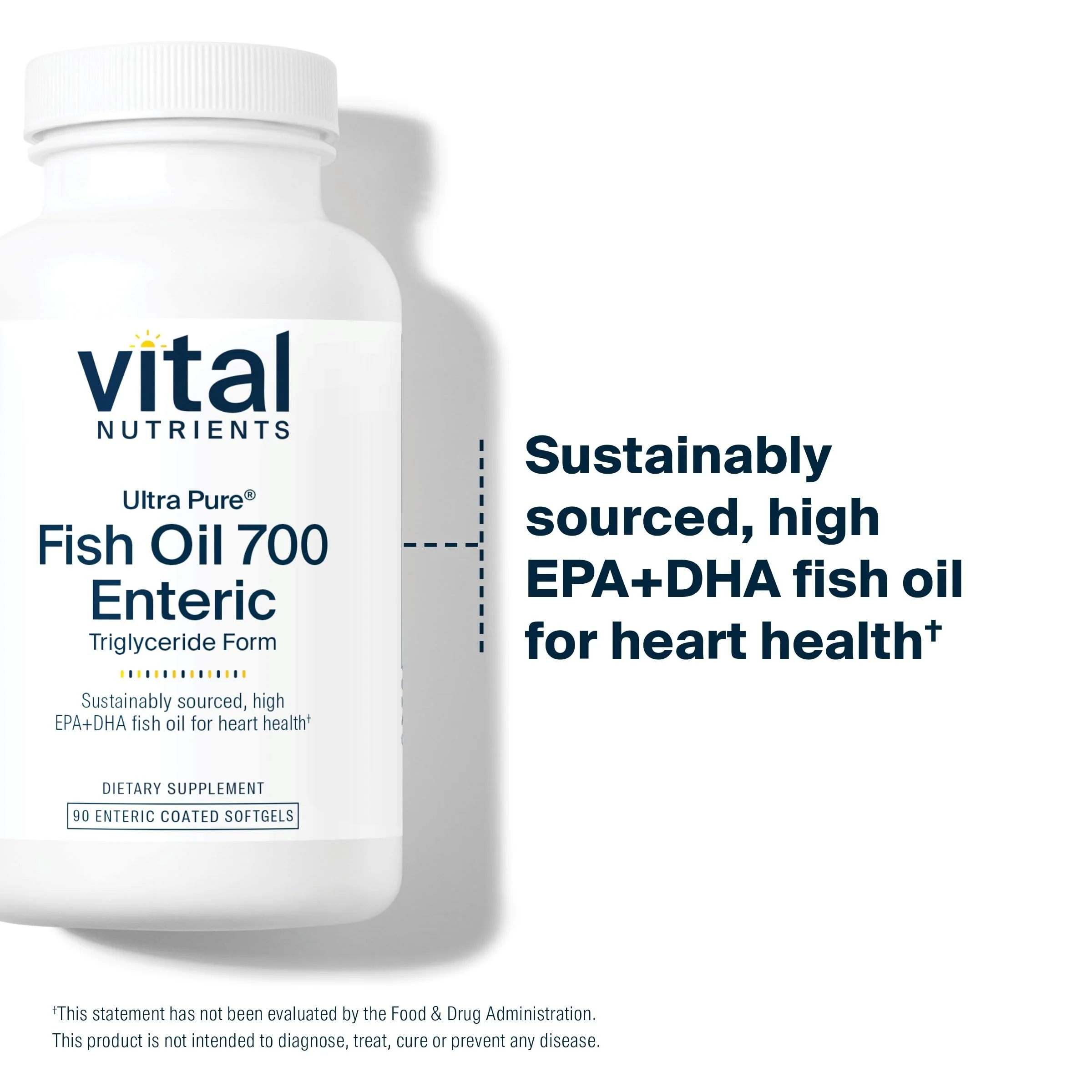 Vital Nutrients Ultra Pure Fish Oil 700 Enteric Coated – Heart, Brain & Immune Support | 90 Count - Image 4