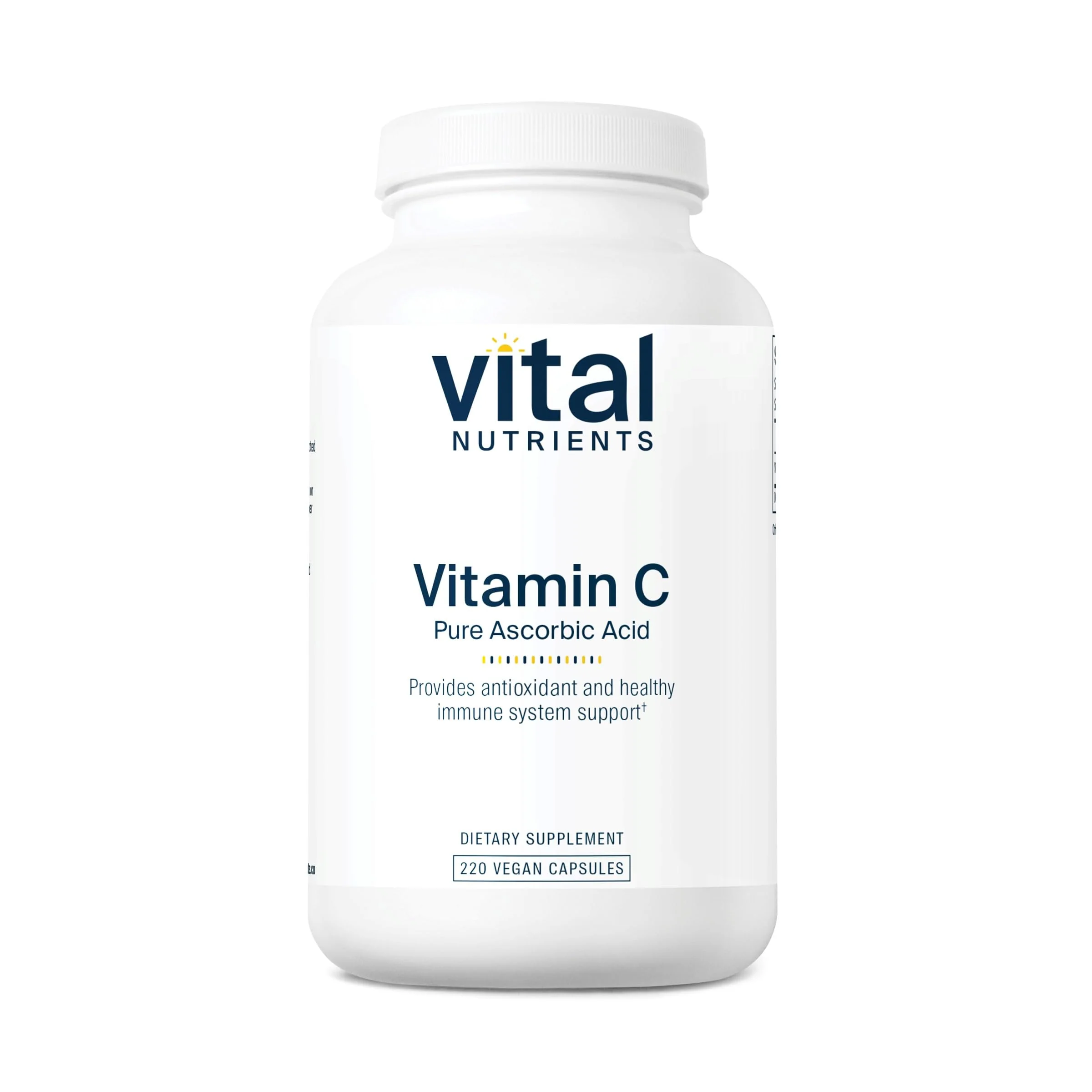 Vital Nutrients Vitamin C 1000mg | Pure Ascorbic Acid, Vegan Antioxidant for Immune Support & Iron Absorption | Gluten Free | Non-GMO | 220 Capsules