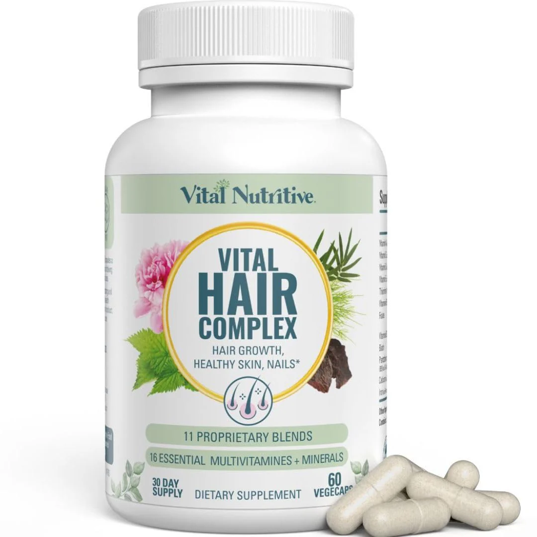VITAL NUTRITIVE Vital Hair Complex – Biotin & Vitamin B Hair Vitamins for Women & Men (Hormone-Free, Gluten-Free) - Image 9