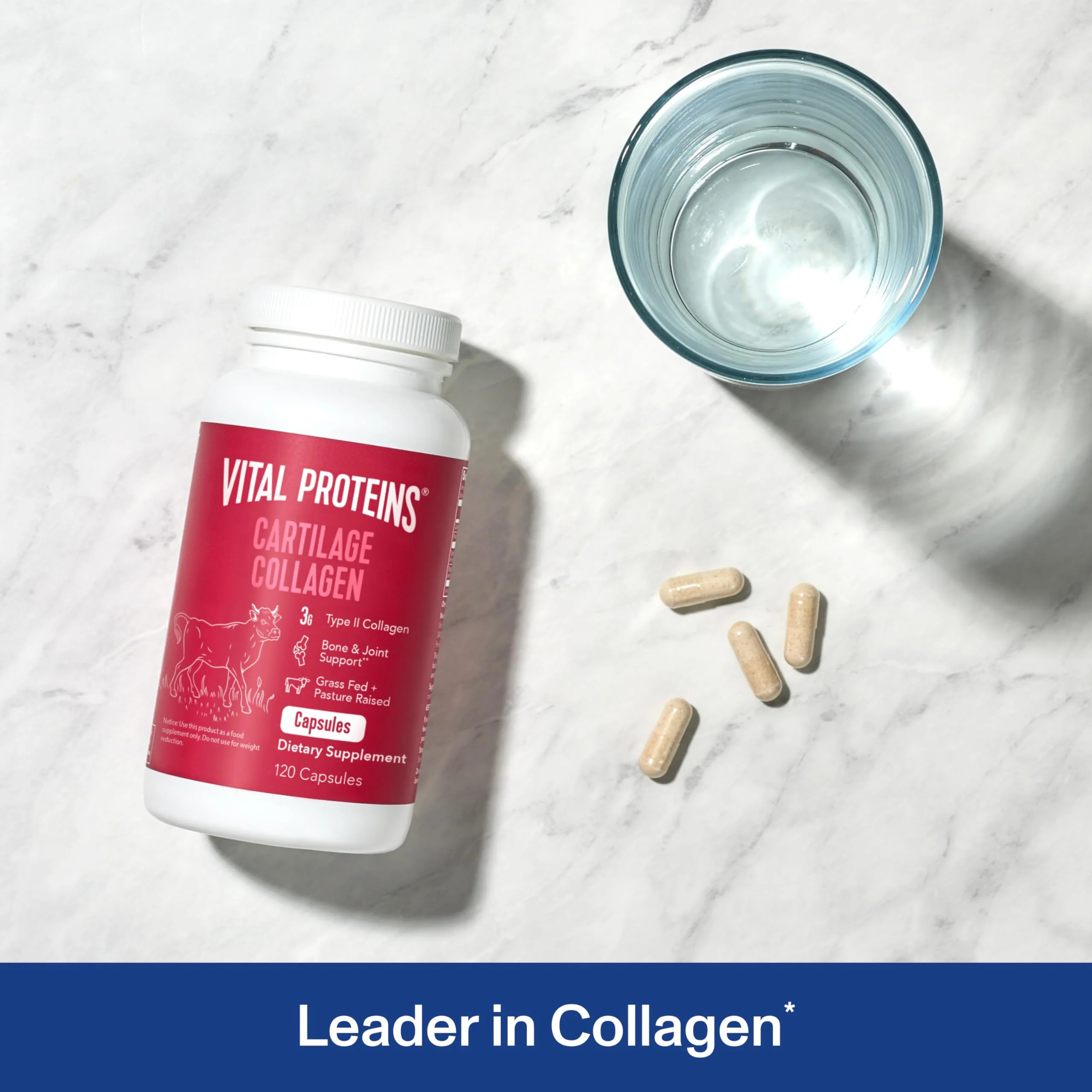 Vital Proteins Cartilage Capsules – Type II Collagen & Chondroitin, 750 mg, 120 Capsules - Image 3