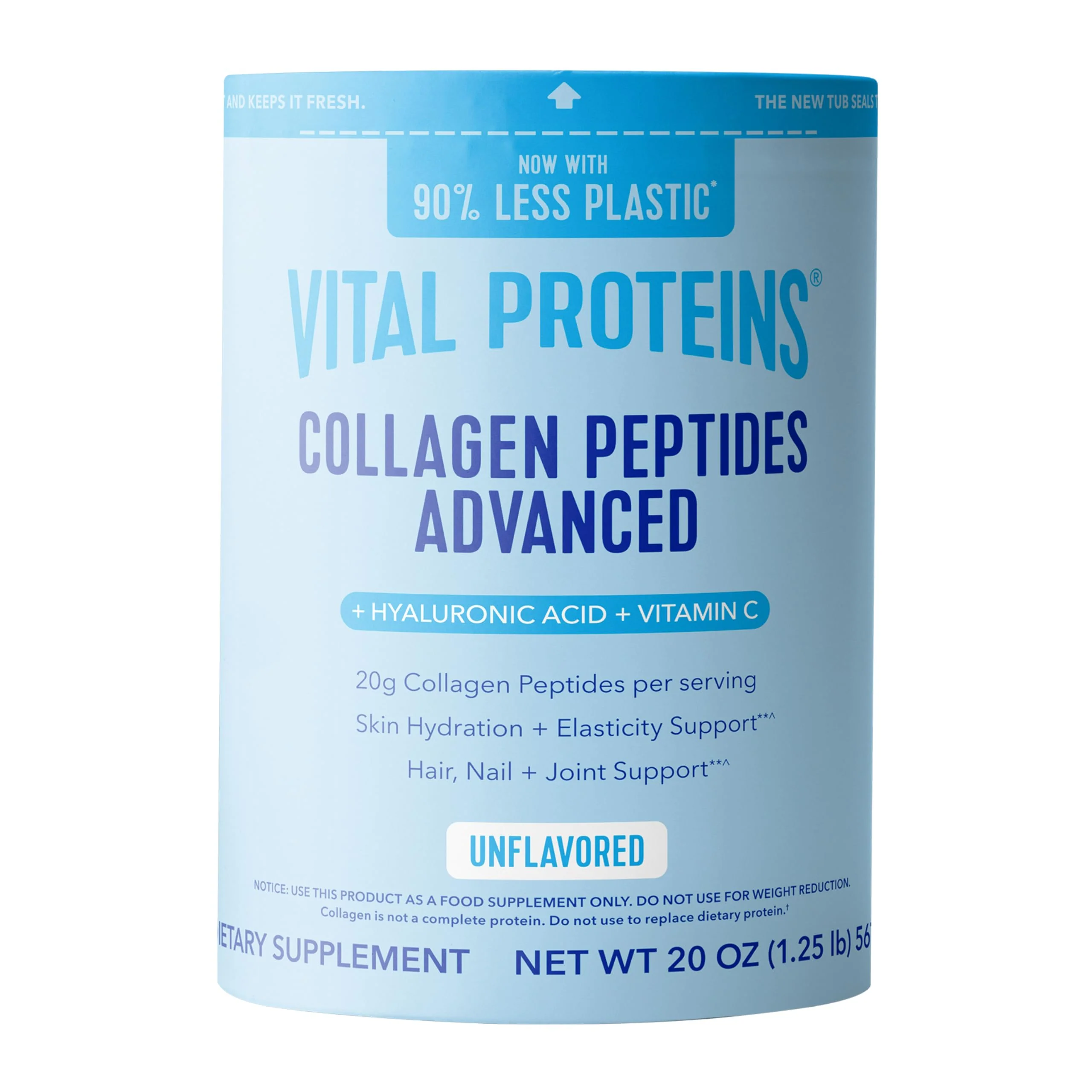 Vital Proteins Collagen Peptides Advanced with Hyaluronic Acid & Vitamin C – 20oz, 27 Servings - Image 10