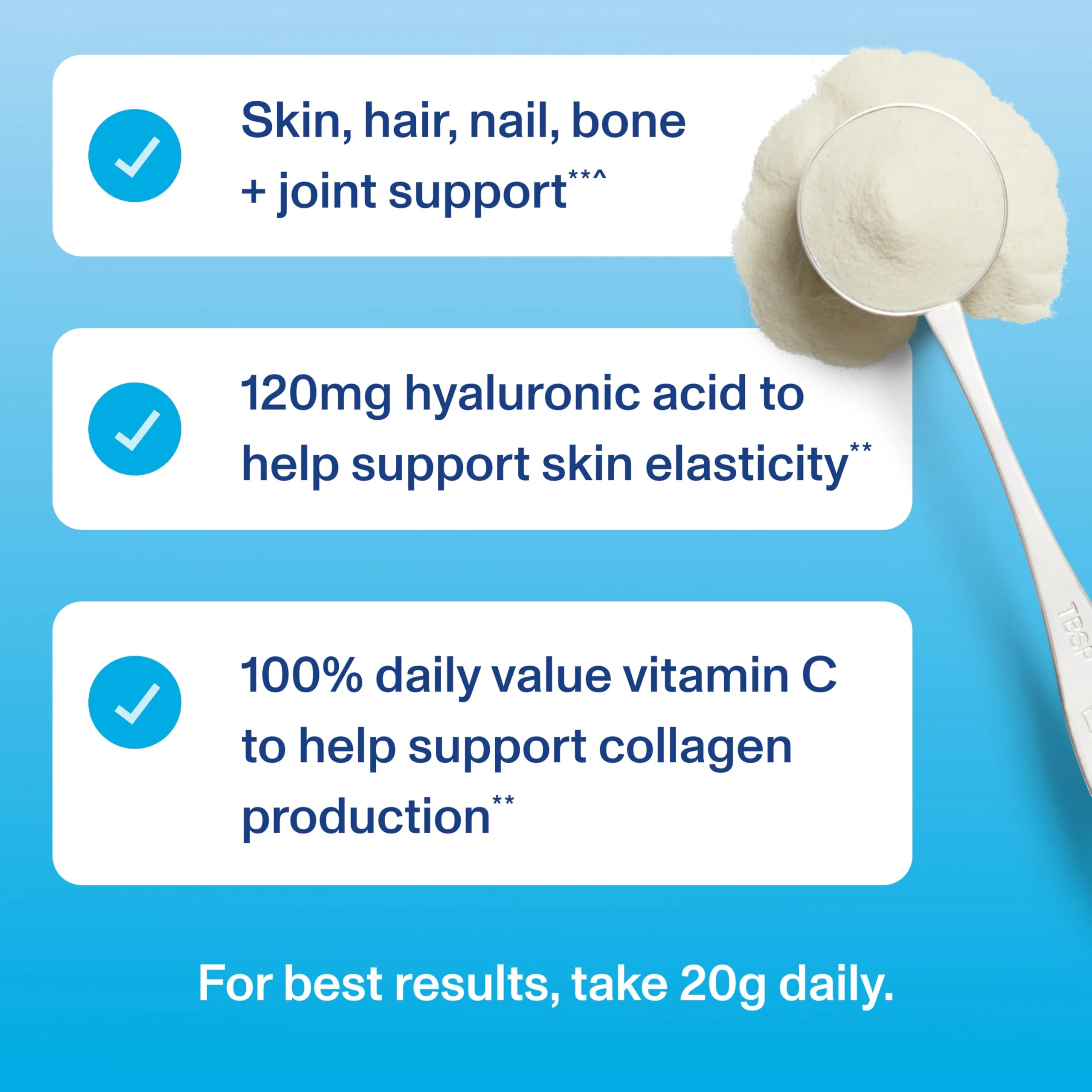 Vital Proteins Collagen Peptides Advanced with Hyaluronic Acid & Vitamin C – 20oz, 27 Servings - Image 7