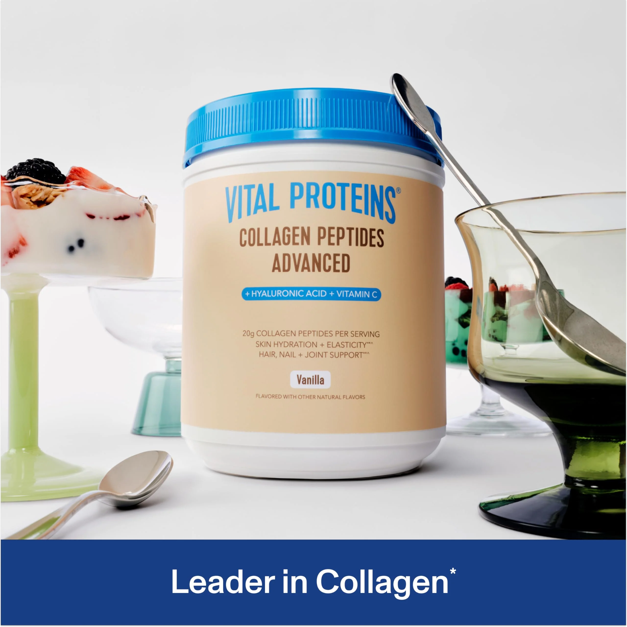 Vital Proteins Collagen Peptides Advanced with Hyaluronic Acid & Vitamin C – Vanilla Flavor, 21 oz - Image 10