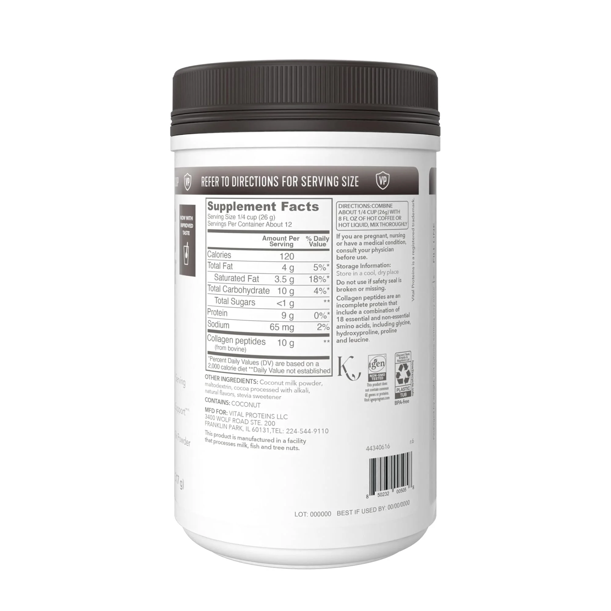 Vital Proteins Collagen Peptides Powder – Mocha Coffee Creamer for Hair, Skin & Nails Support | 11.2 oz - Image 8