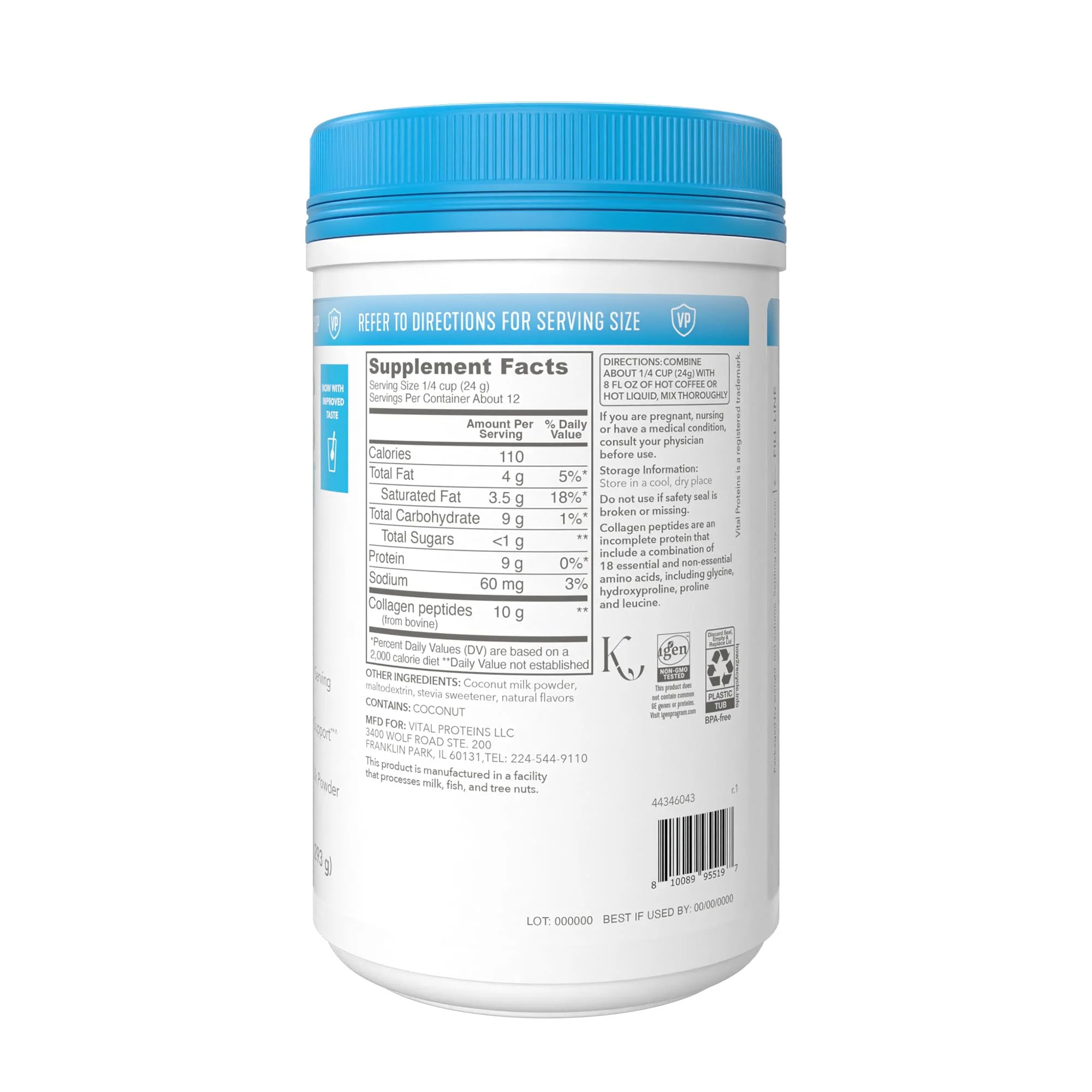 Vital Proteins Collagen Peptides Powder – Original Coffee Creamer (Hair, Skin & Nails, 10.3 oz) - Image 8