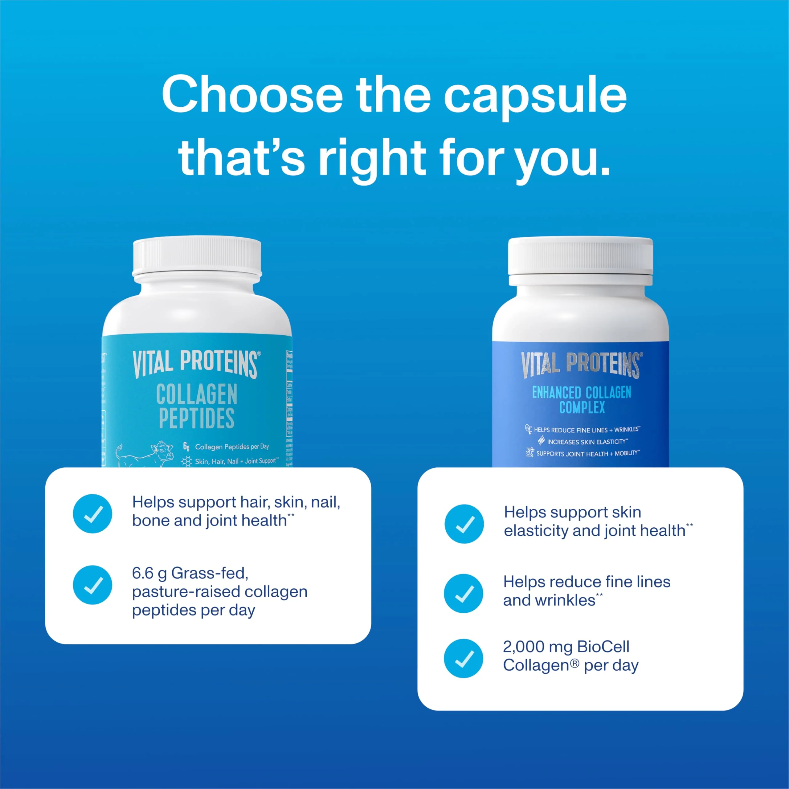 Vital Proteins Enhanced Collagen Complex Capsules with BioCell – Skin & Joints (60 Ct) - Image 4