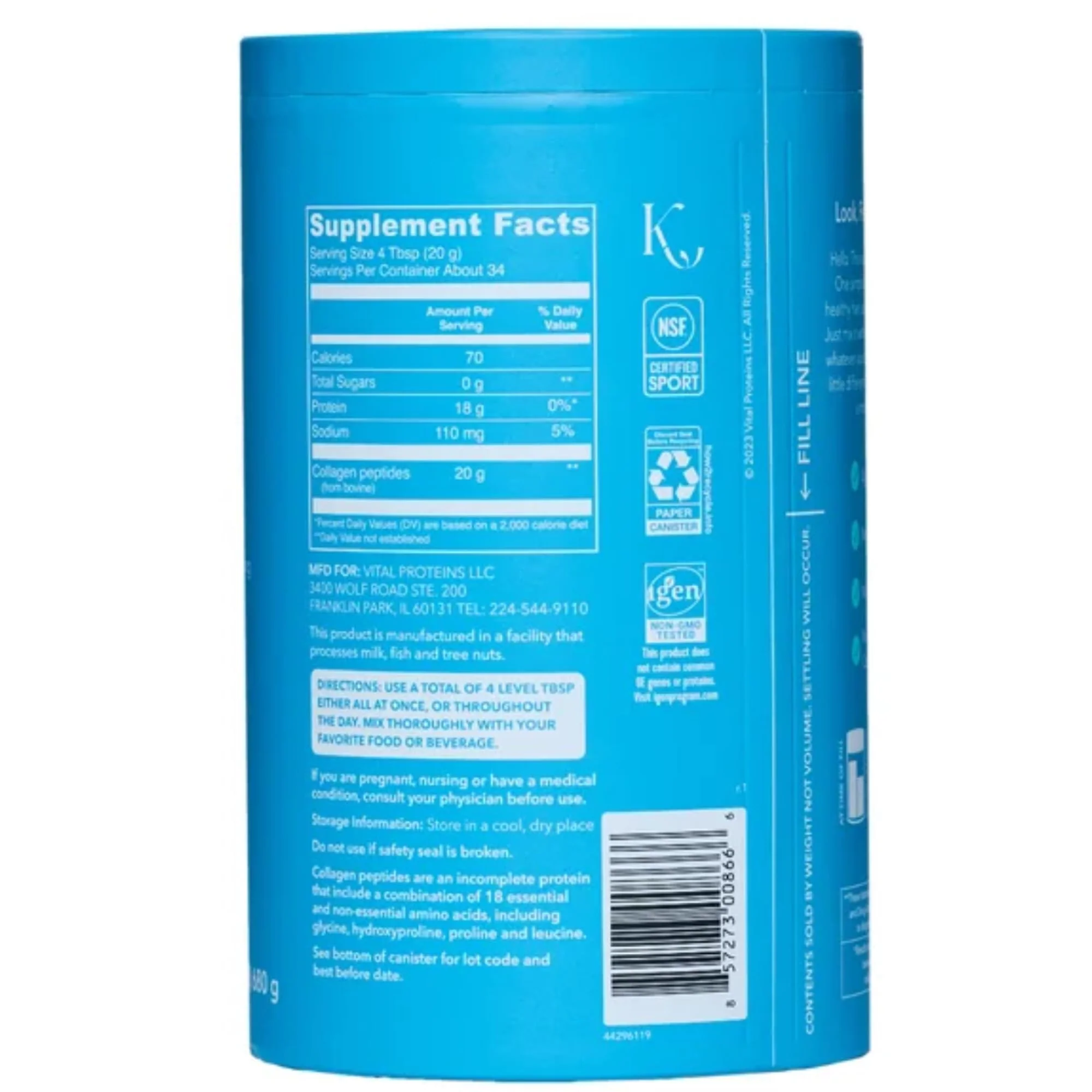 Vital Proteins Natural Whole Nutrition Collagen Peptides – Pasture-Raised, Grass-Fed, 24 Oz - Image 11