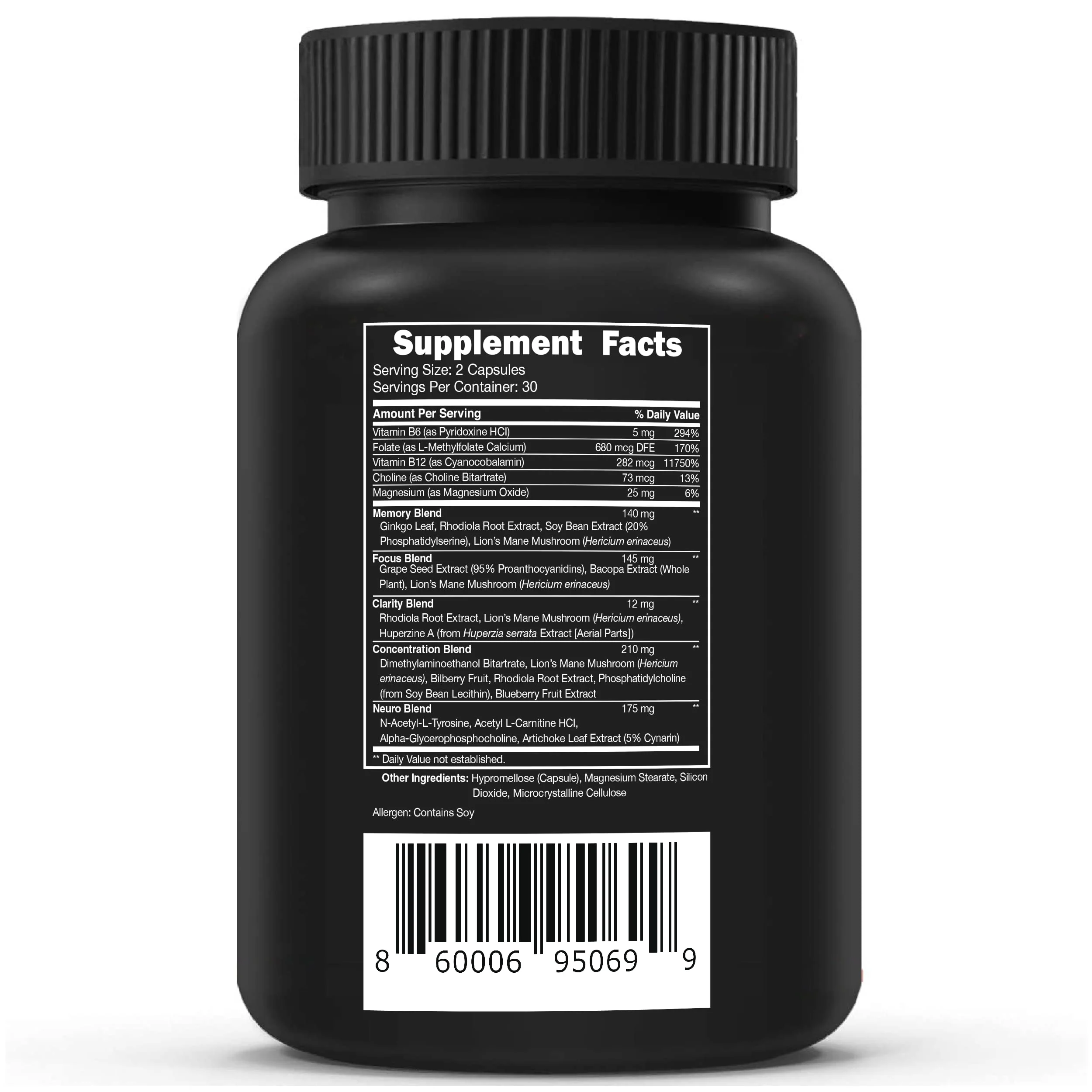 Vital Vitamins Nootropic Brain Supplement Plus – Memory & Focus (Lion's Mane) 60 Caps - Image 8