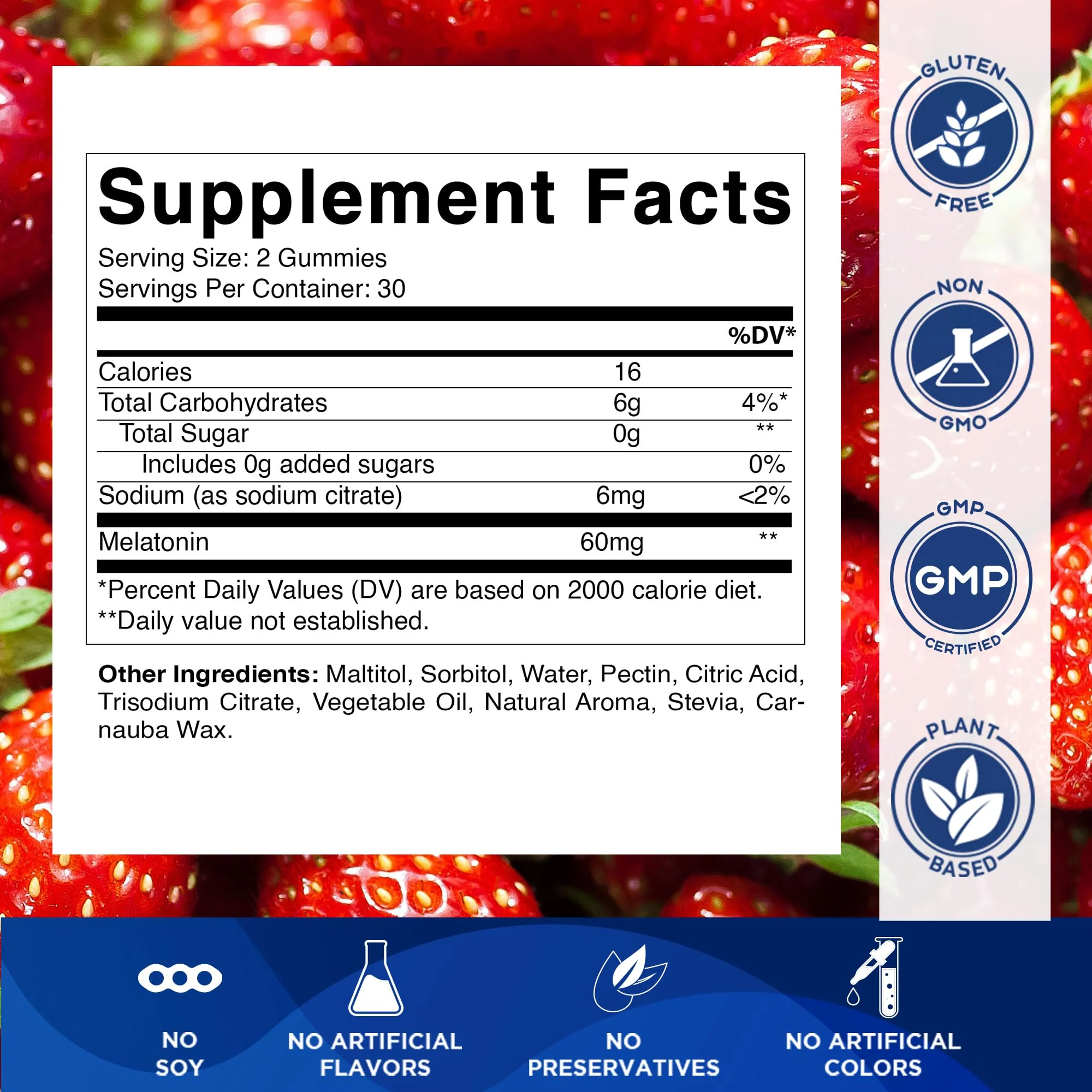 Vitamatic Sugar Free Melatonin Gummies 60 mg – 60 Veg Gummies, Pack of 2 - Image 11