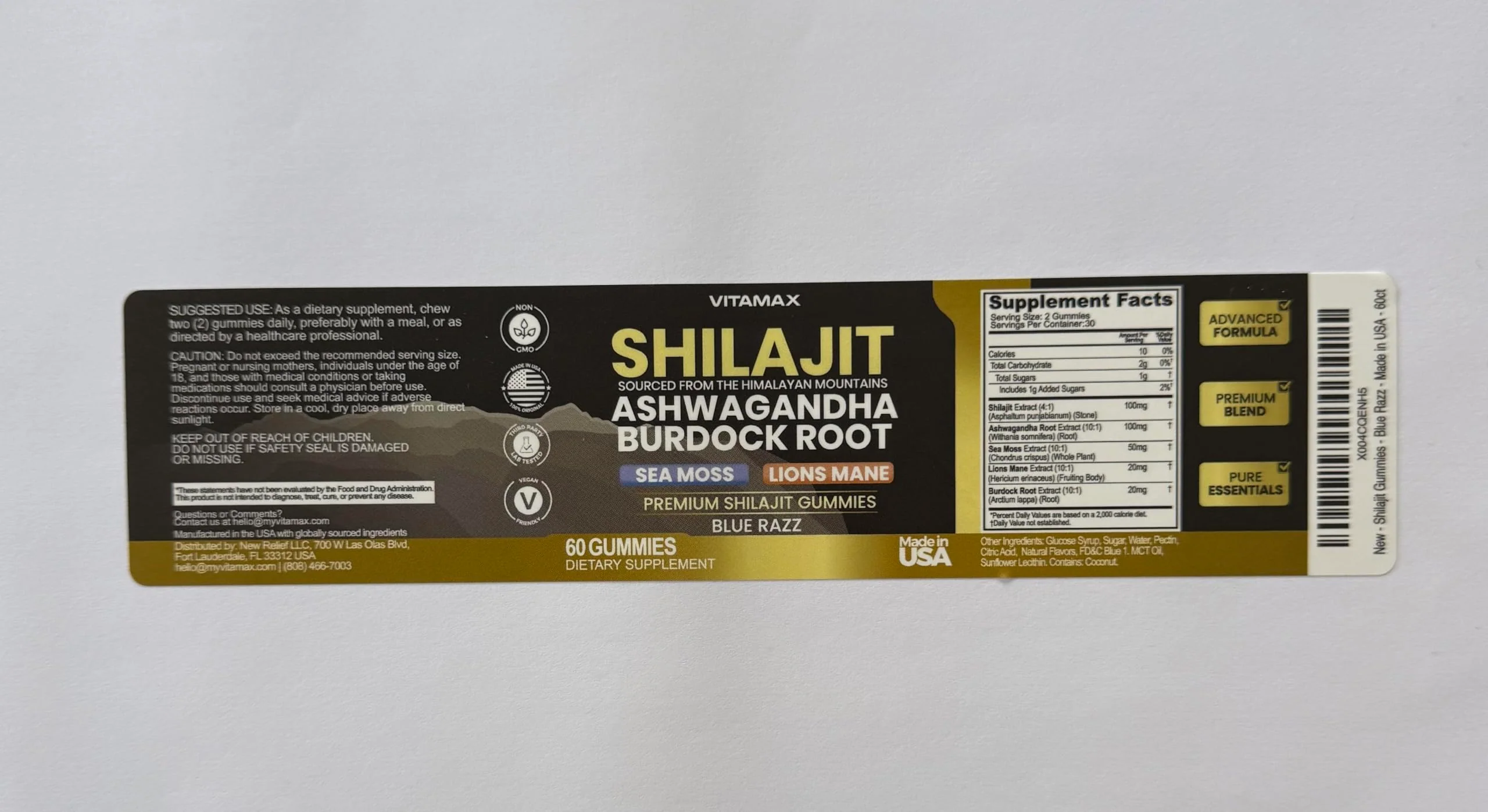 Vitamax Organic Shilajit Gummies with Sea Moss & Ashwagandha – 105+ Minerals, 60 Count - Image 14