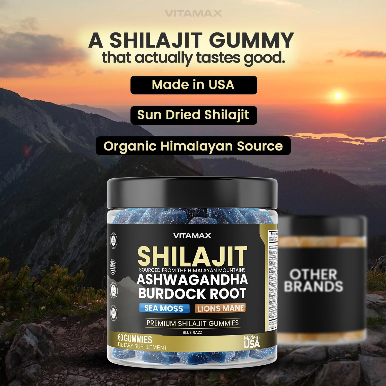 Vitamax Organic Shilajit Gummies with Sea Moss & Ashwagandha – 105+ Minerals, 60 Count - Image 5