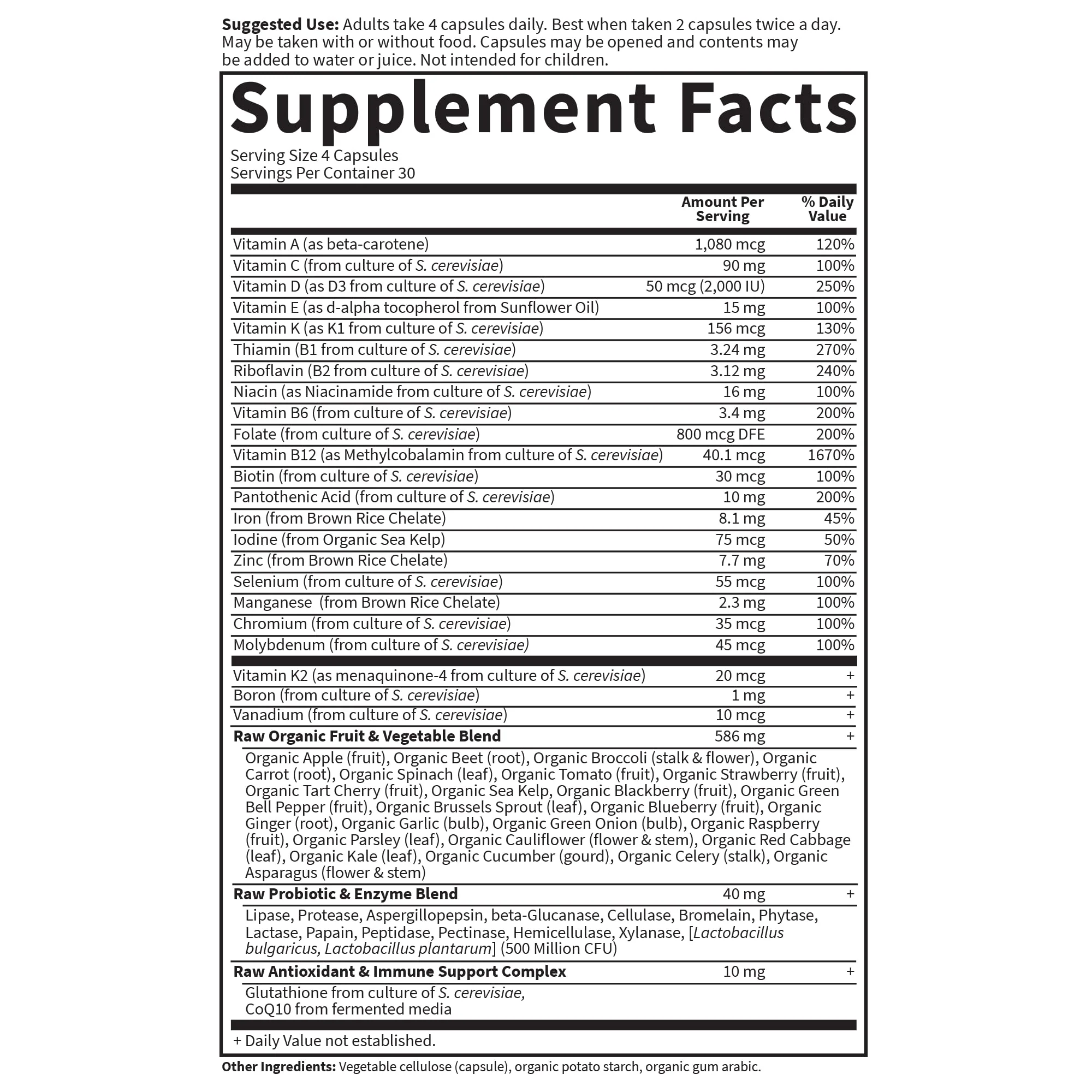 Vitamin Code Women Multivitamin by Garden of Life - Whole Food Women's Multi, 120 Veg Caps - Image 6