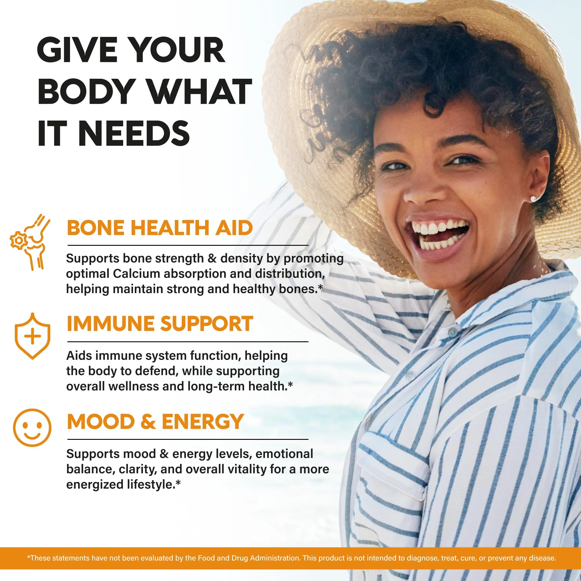 Vitamin D3 K2 10000 IU + MK-7 120 mcg | Immune, Bone & Mood Support | Made in USA | 240 Capsules - Image 3