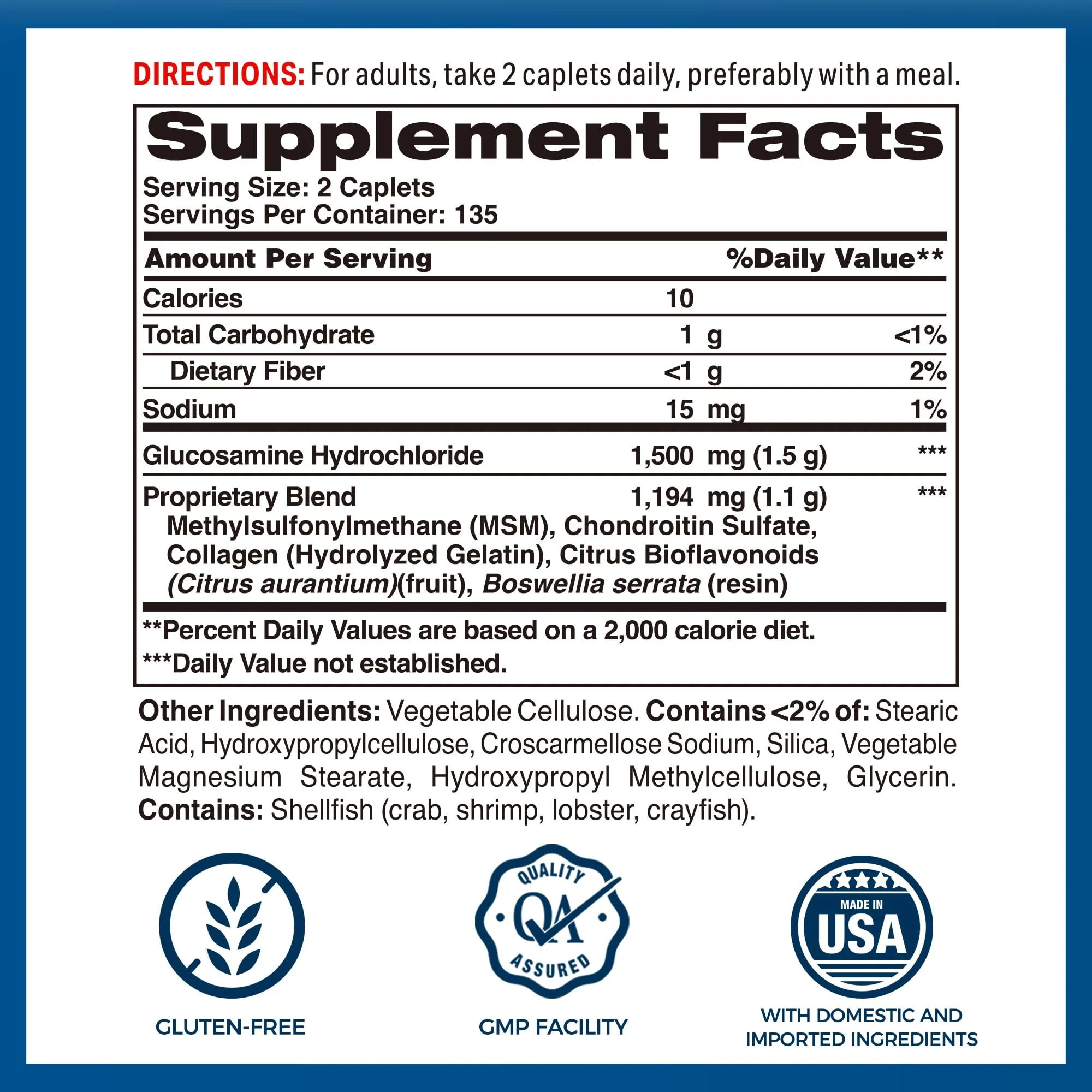 Vitamin World Triple Strength Joint Mover – Glucosamine, Chondroitin, MSM + Collagen & Boswellia – 270 Caplets - Image 3