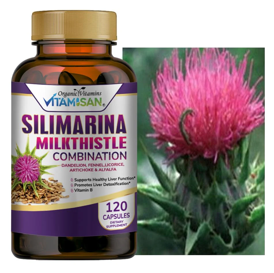 VITAMISAN Milk Thistle Silimarina Detox Formula with Dandelion, Fennel & Artichoke – 240 Capsules (Pack of 2) - Image 2