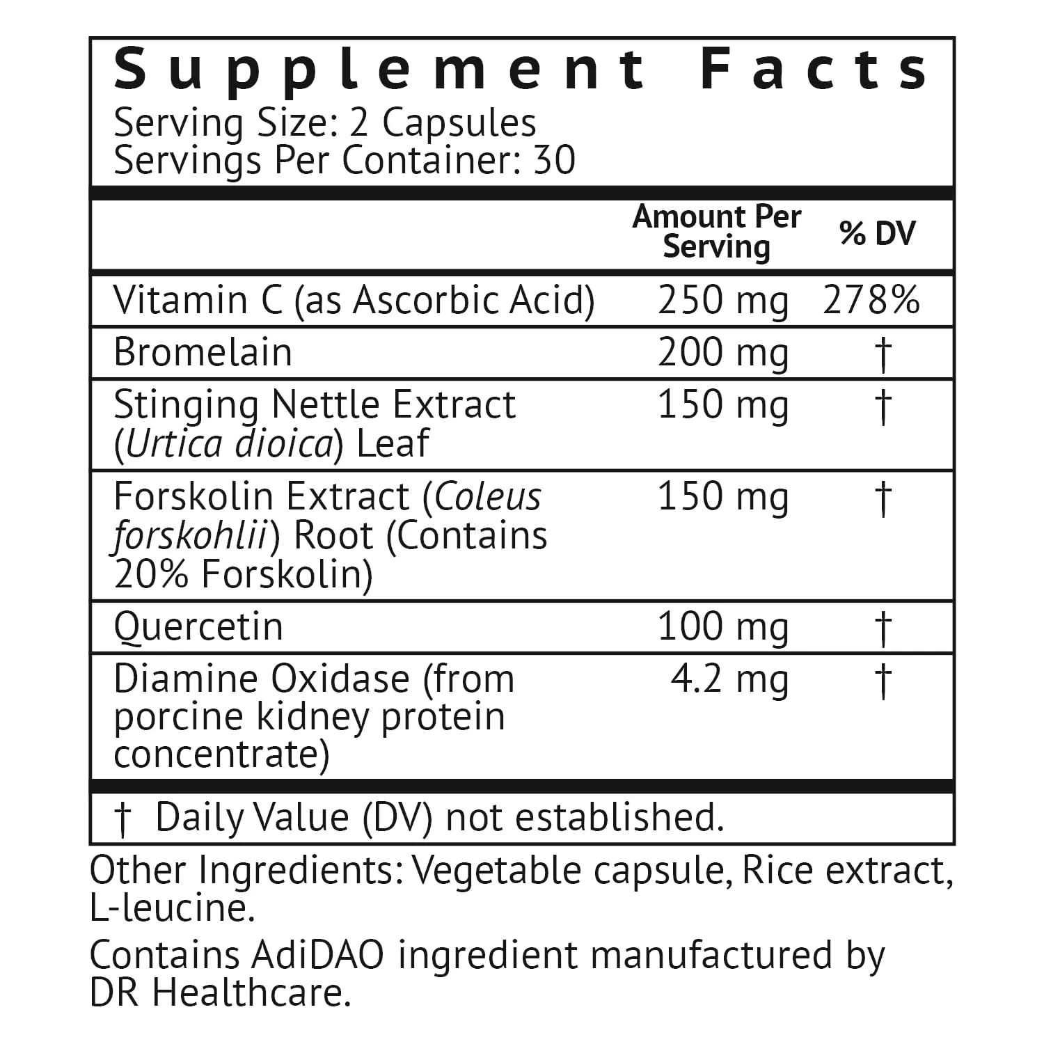 VitaMonk HistaResist DAO Enzyme Supplement – Histamine Support | 60 Caps - Image 3