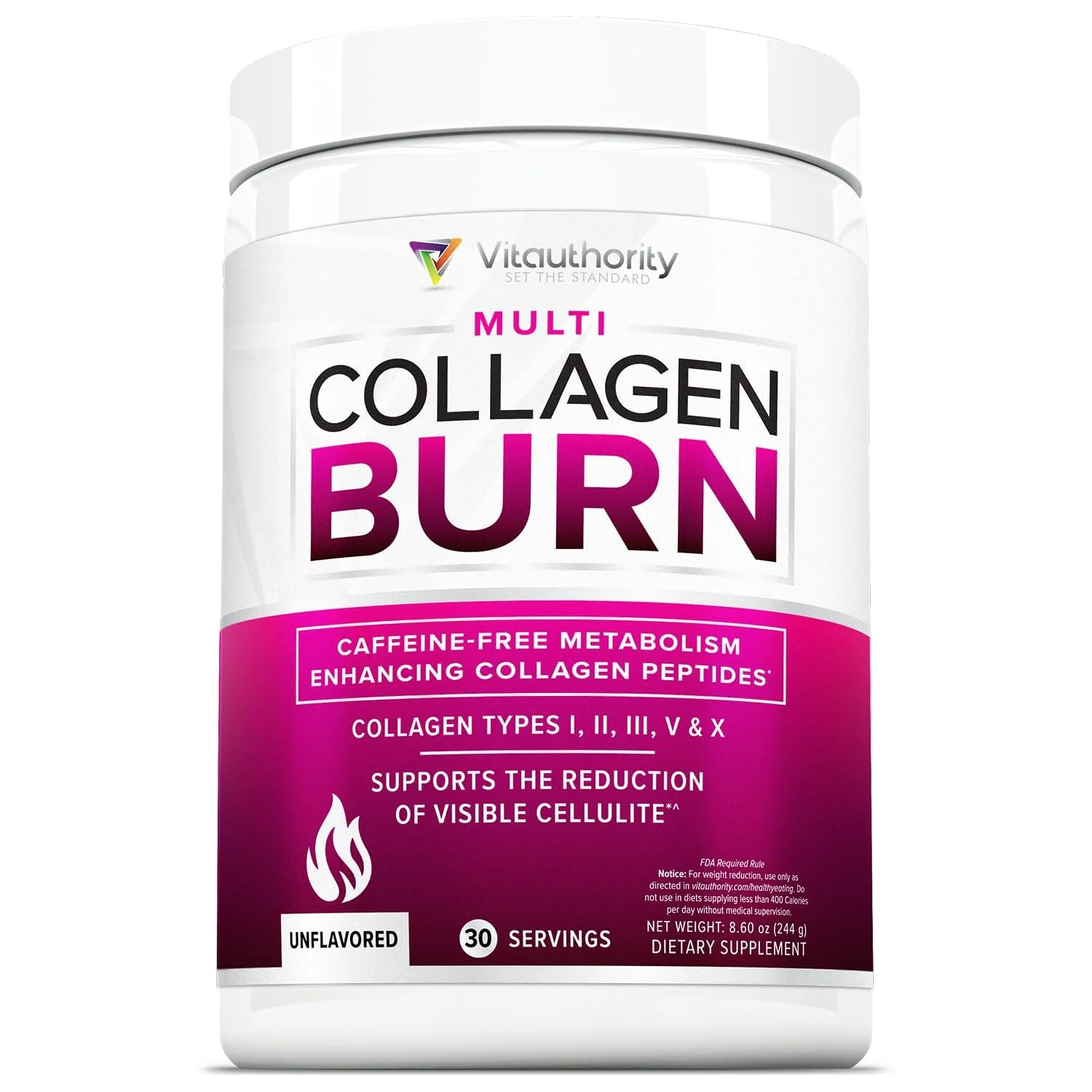 Vitauthority Hydrolyzed Collagen Powder – Burn Ultimate Beauty Complex for Women, Unflavored, 30 Servings - Image 9