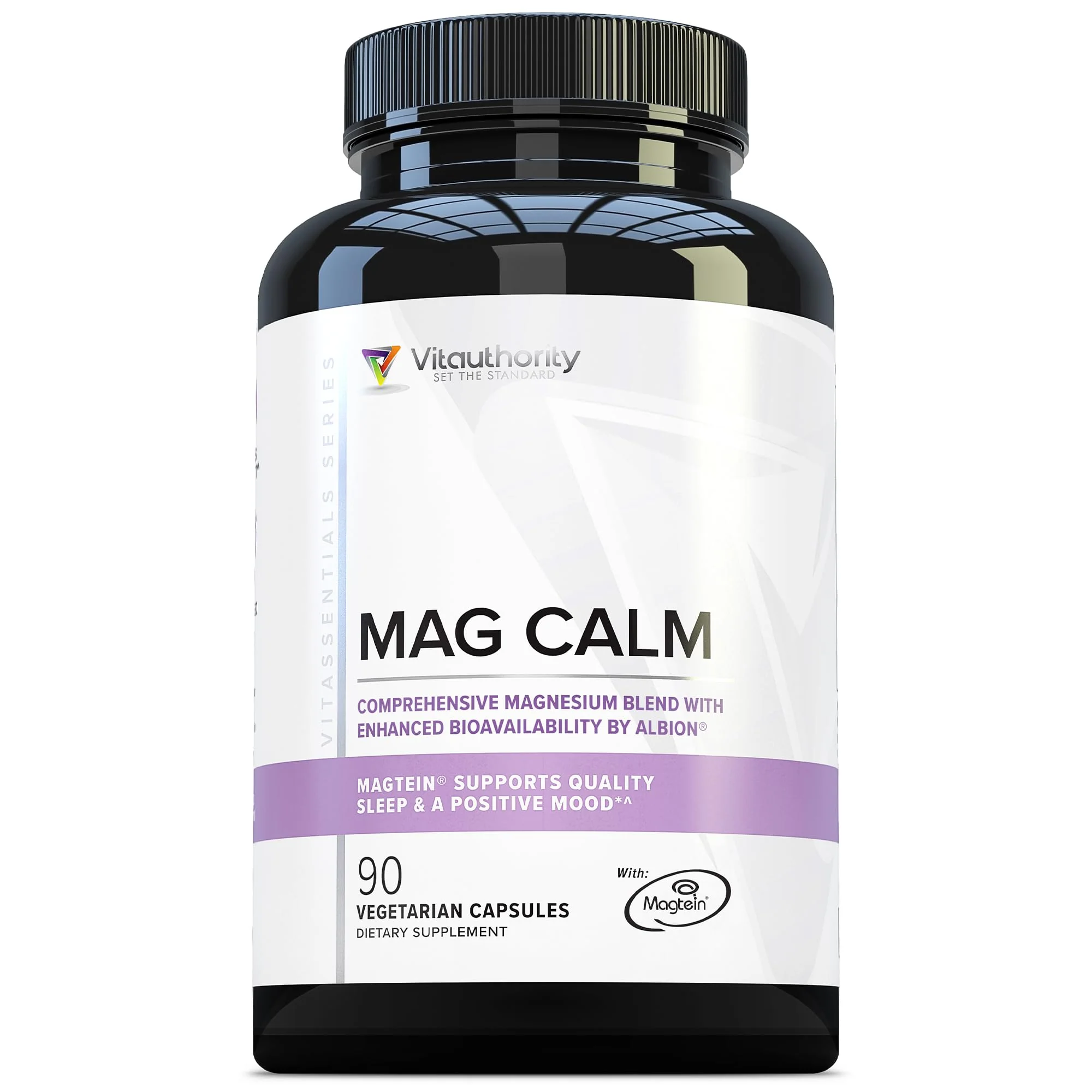 Vitauthority Magnesium L-Threonate Biglycenate Chelate Blend with GABA & L-Theanine Sleep Support - 90 Capsules (30 Servings) - Image 8