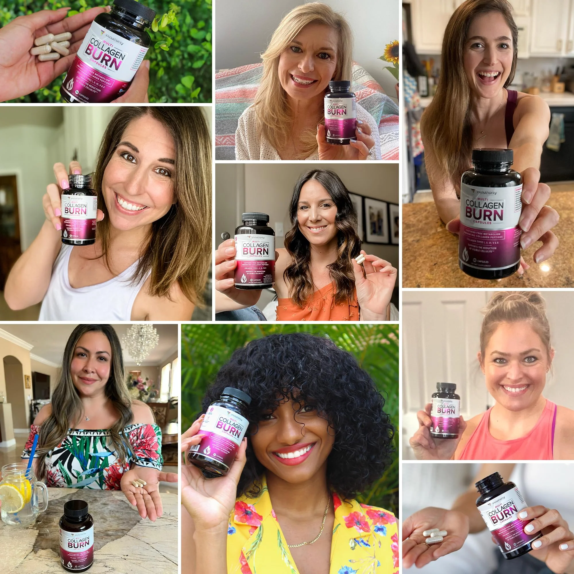 Vitauthority Multi Collagen Burn – 5 Types, Hyaluronic Acid, Vitamin C | Caffeine-Free Capsules - Image 3