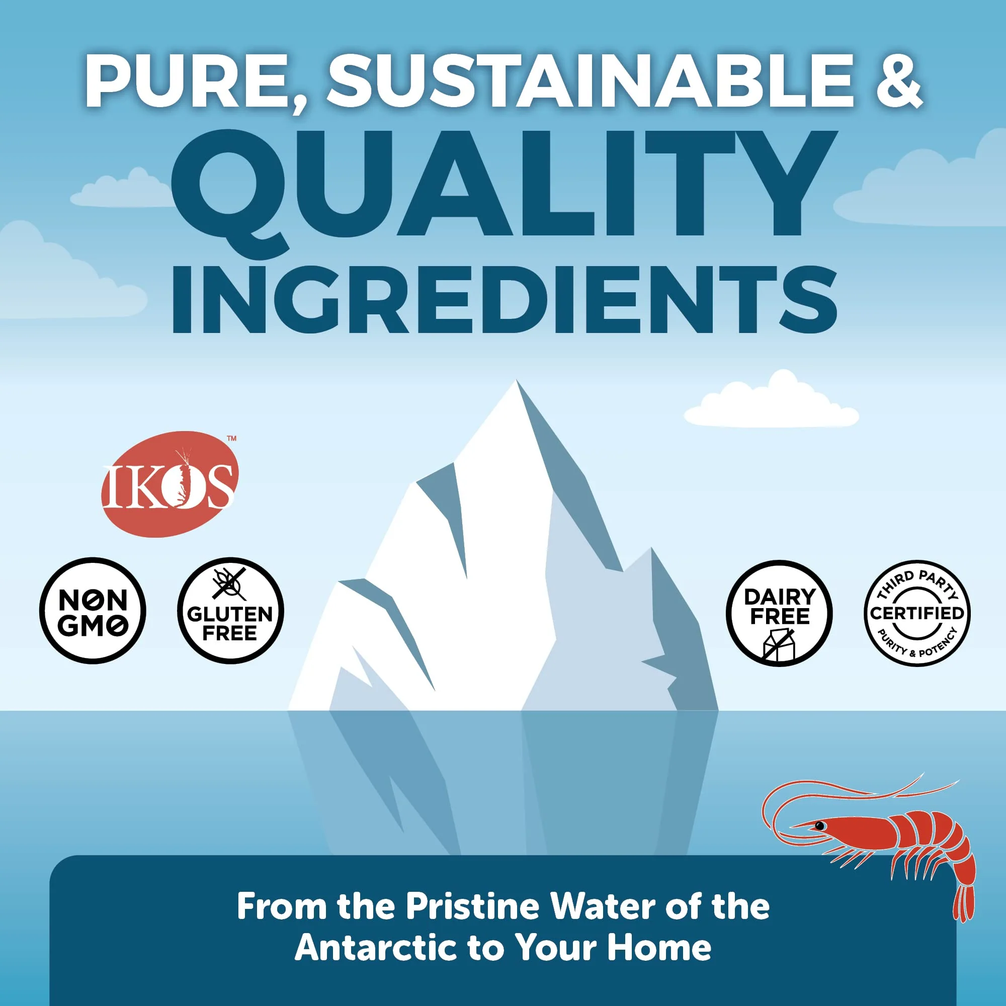 Viva Naturals Antarctic Krill Oil 1250 mg — EPA/DHA + Astaxanthin | Joint & Brain Support | No Fishy Aftertaste | Pack of 6 - Image 4