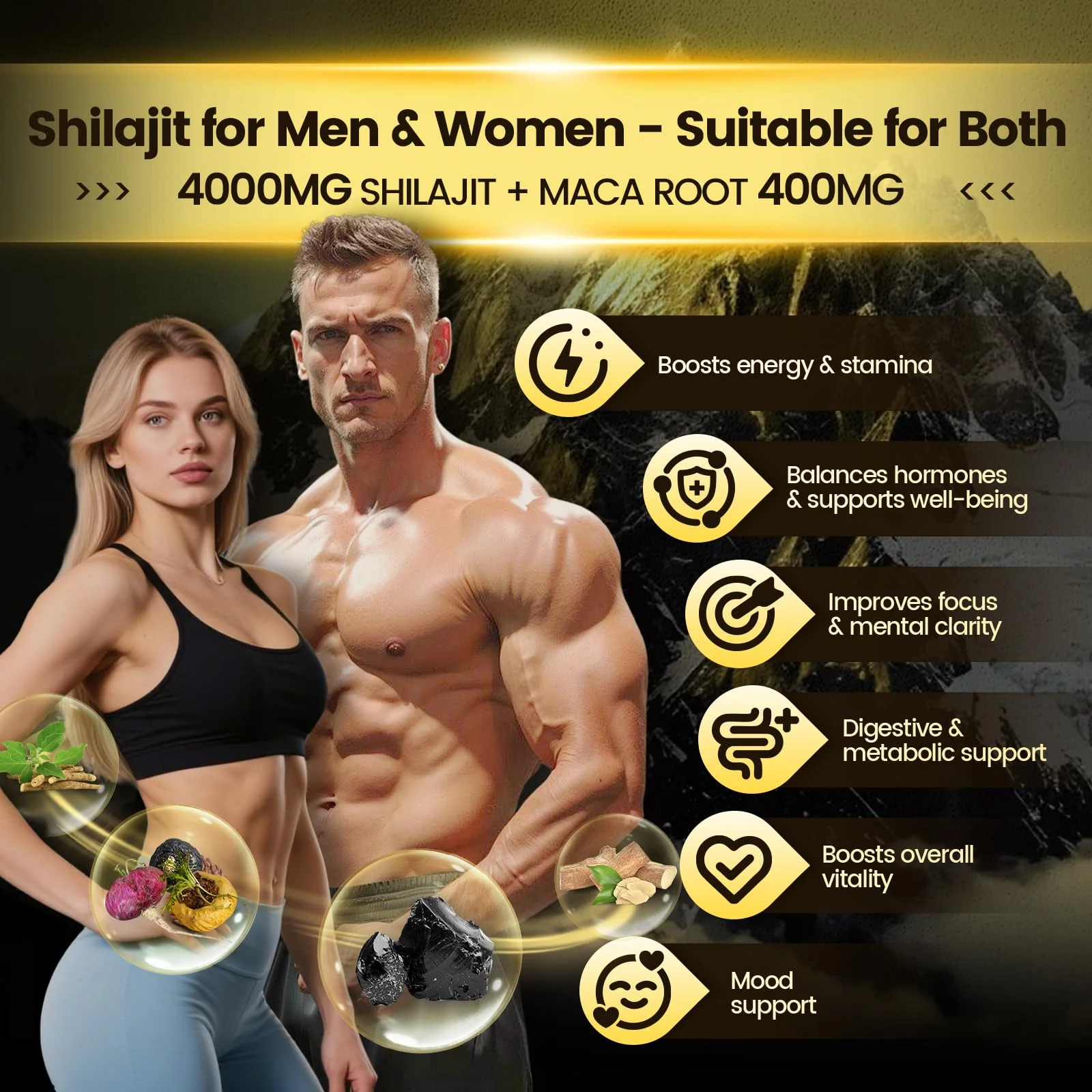 VivoNu Shilajit Gummies – 4000mg 10-in-1, Ashwagandha, Sugar-Free Vegan - Image 2