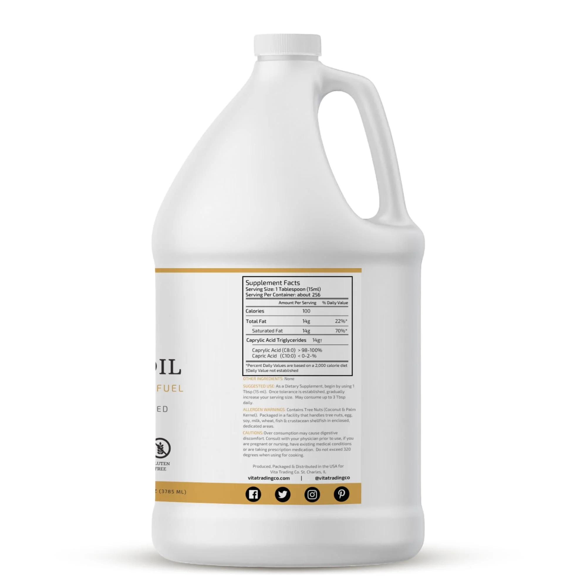 VTC VitaTradingCo. 100% Pure C8 MCT Oil | 128oz, 3X Distilled, Keto & Paleo - Image 17