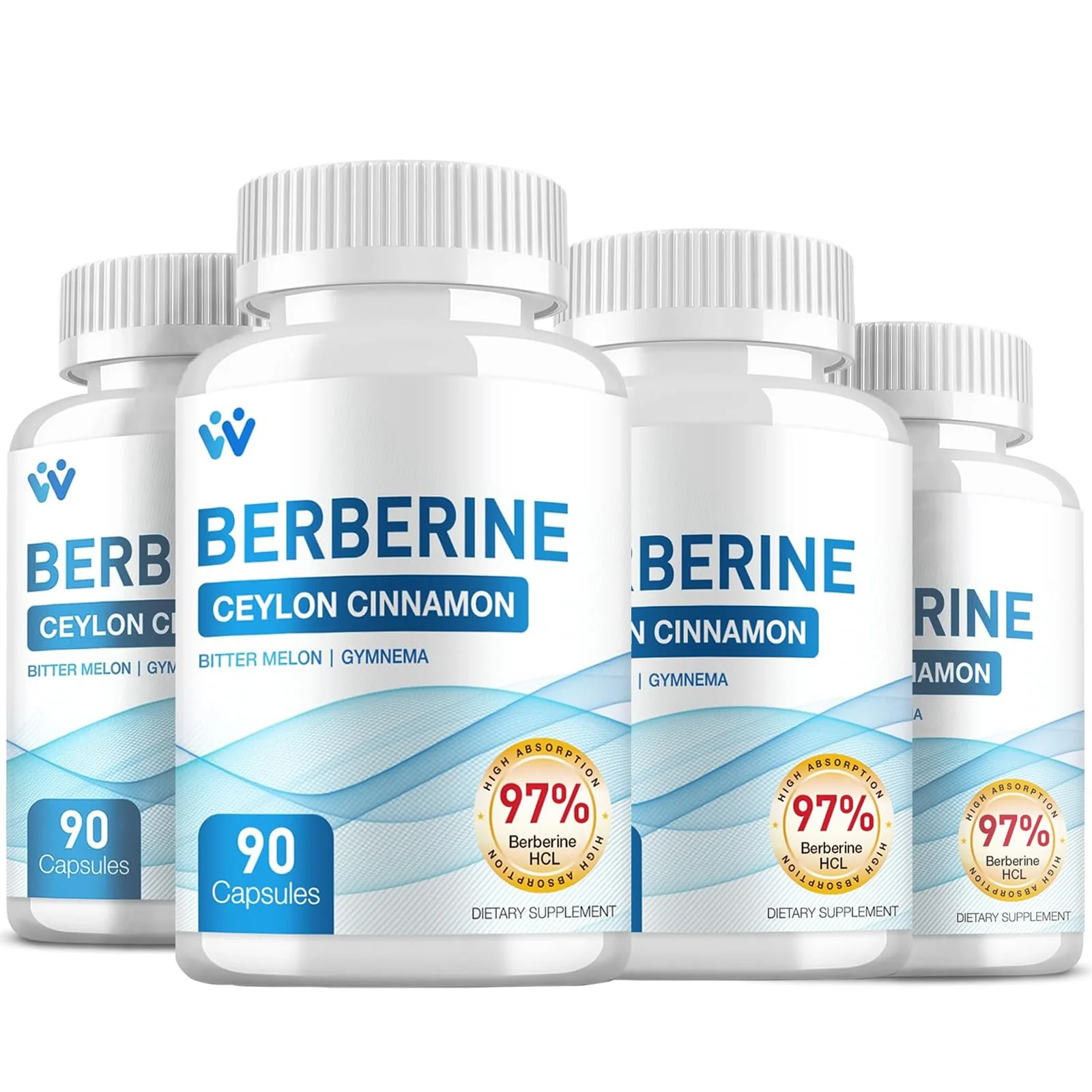 WACHRAY Berberine 1500mg – 360 Capsules (4 Pack) with Cinnamon & Bitter Melon - Image 8