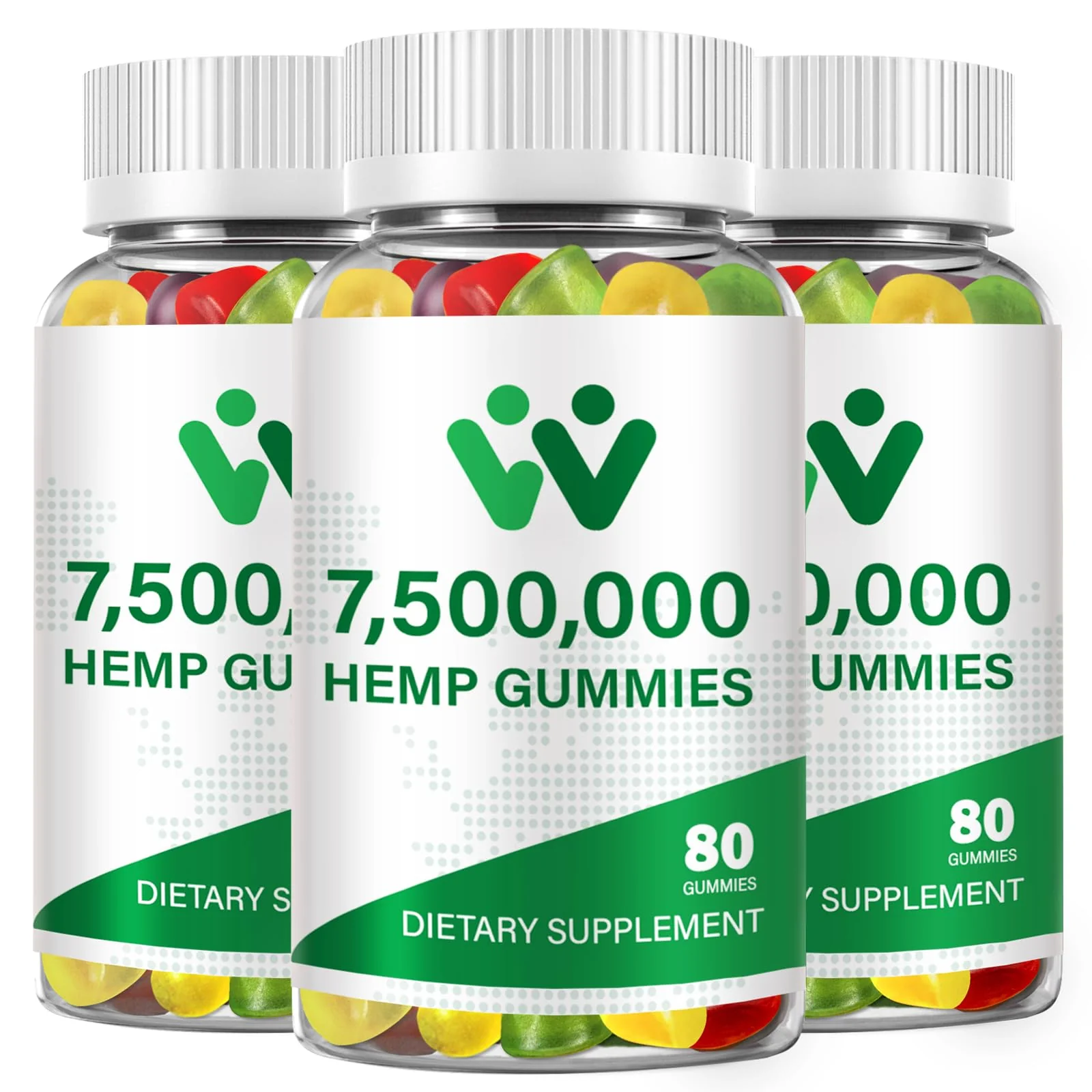 WACHRAY Nutrition: 3 Packs Organic Hemp Gummies – 7.5M High Strength Hemp Oil Infused, 240 Gummies per Bottle - Image 9