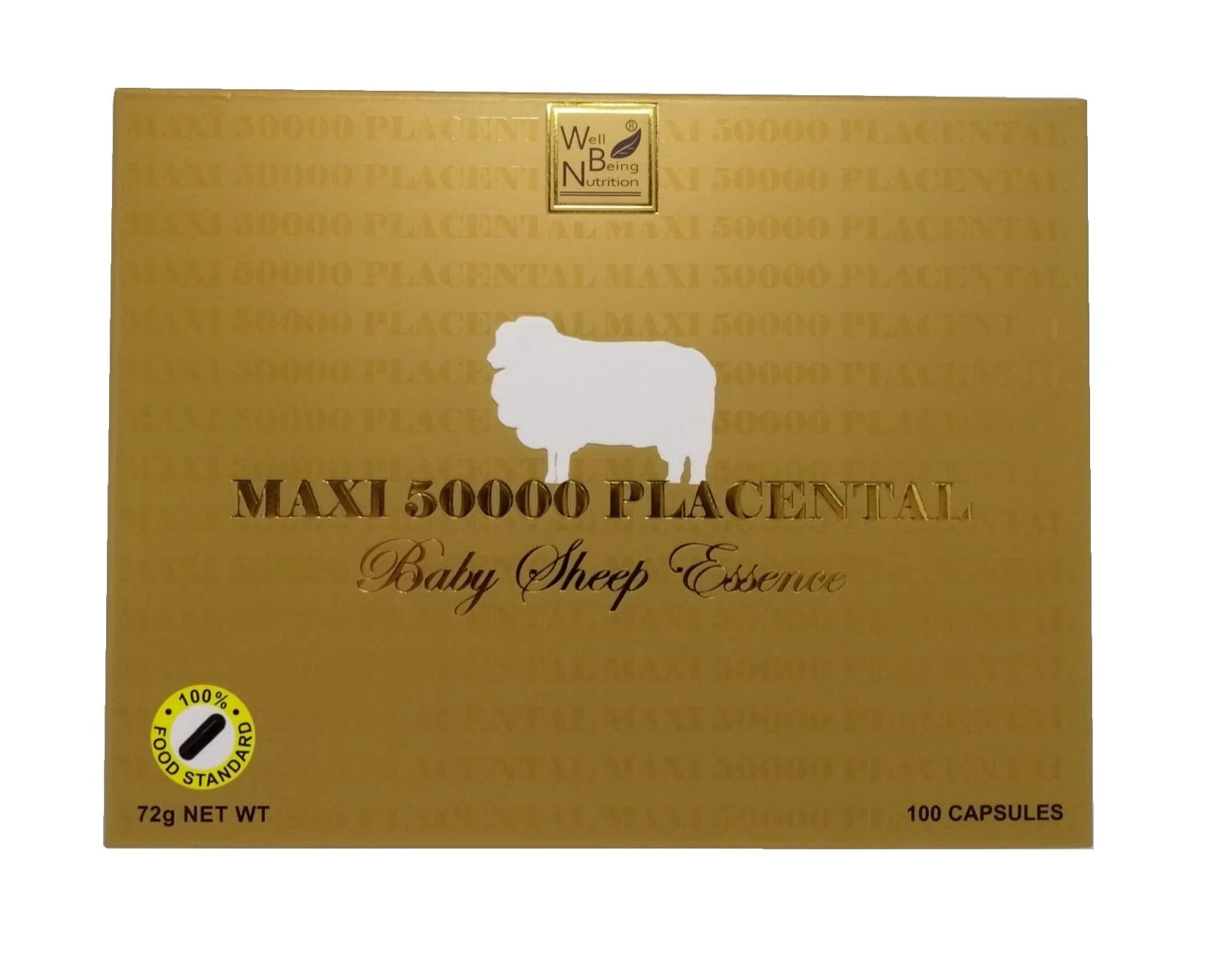 Wealthy Health Sheep Placenta Supplement – 50,000 mg, 100 Capsules (Australia) - Image 2