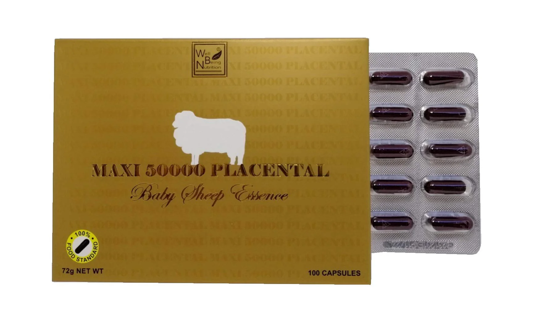 Wealthy Health Sheep Placenta Supplement – 50,000 mg, 100 Capsules (Australia) - Image 7