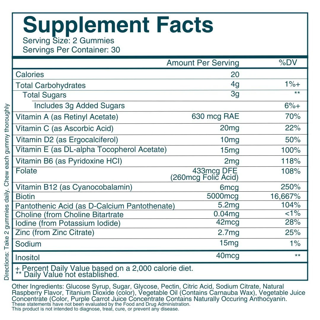 WEEM Hair Skin Nails Gummies - Vegan Biotin for Stronger Hair & Nails - Image 5