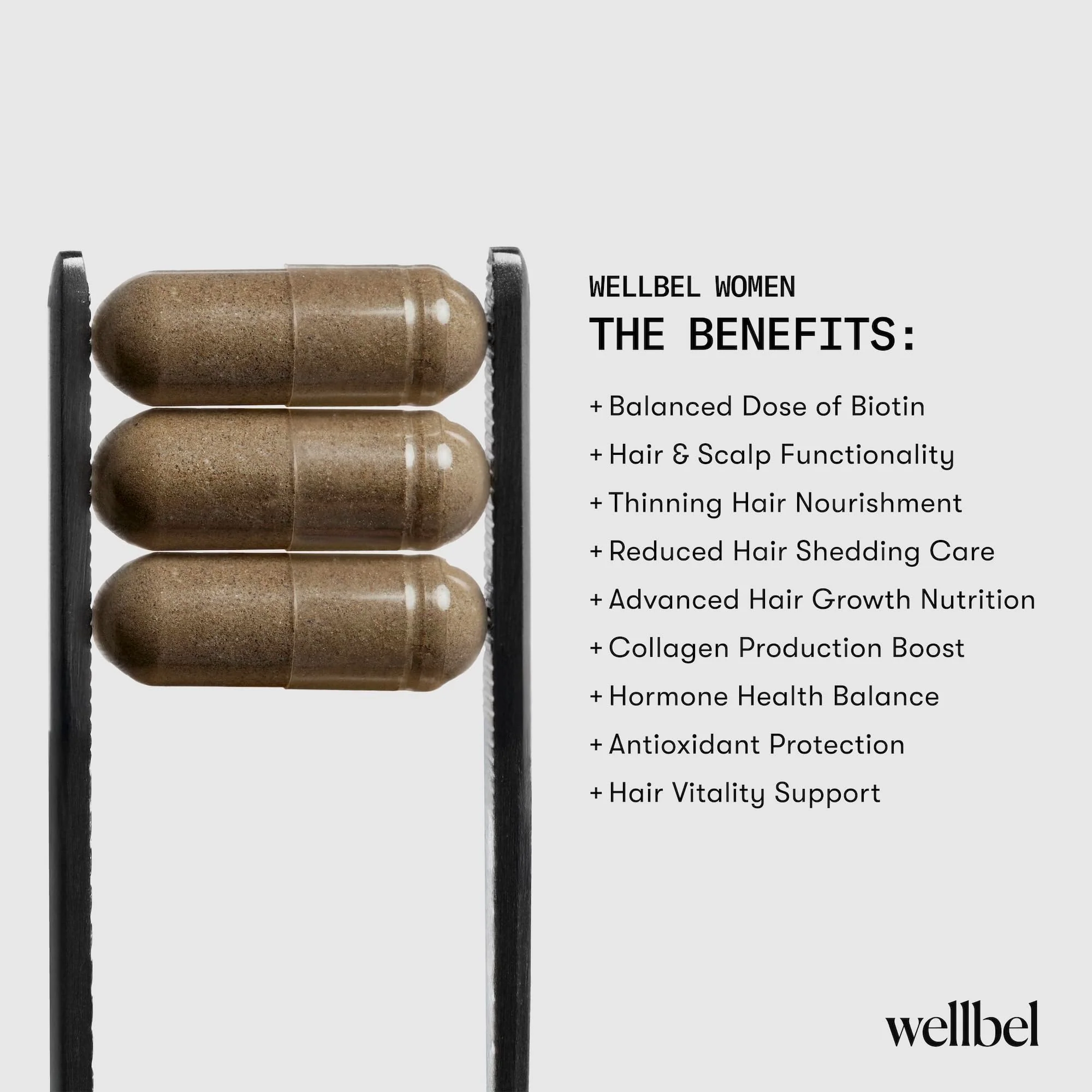WELLBEL Women Clean - Vegan Hair, Skin & Nails Supplement | 90 Count - Image 17