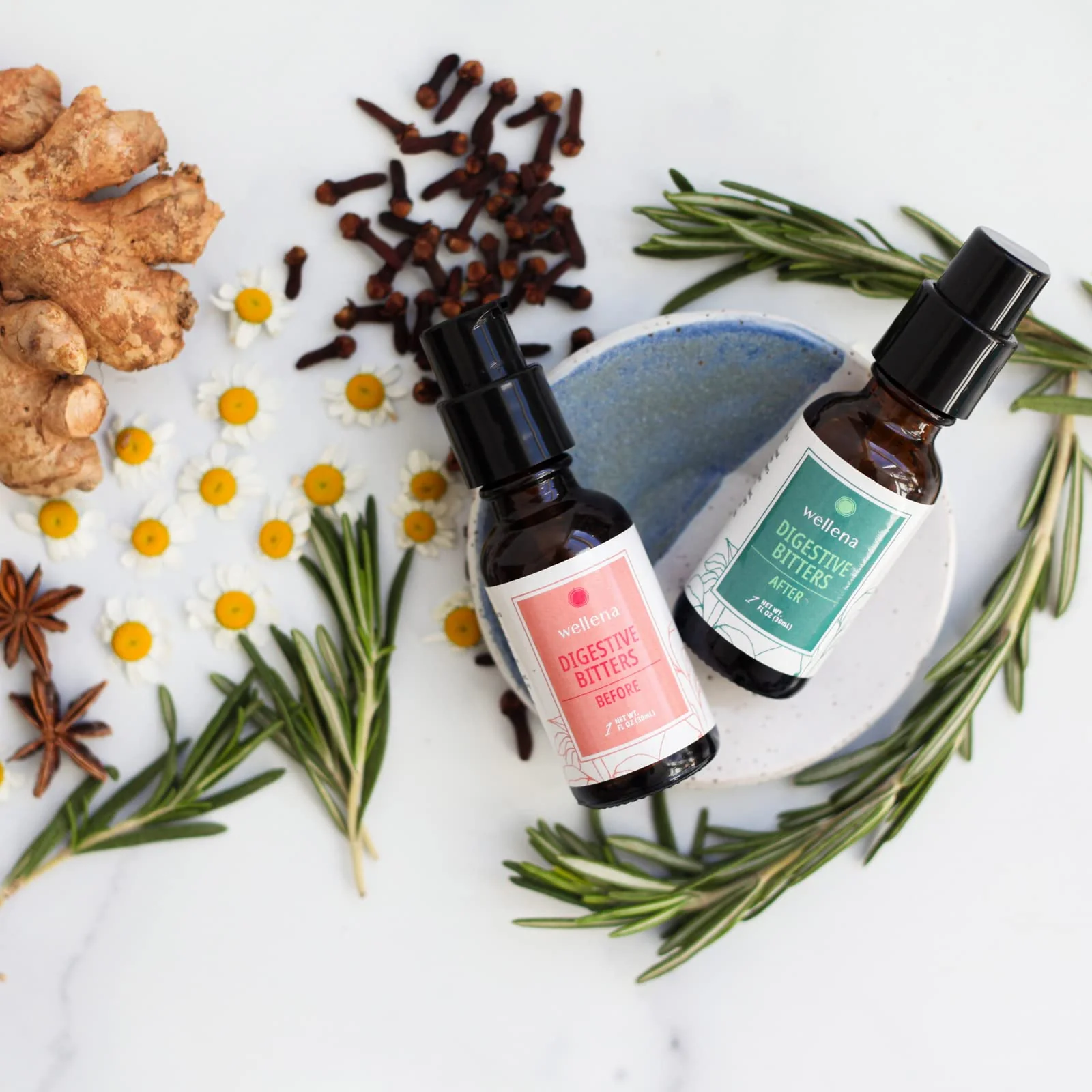 Wellena Liver & Digestive Bitters Kit – Before & After Meal Liquid Herbal Support - Image 3