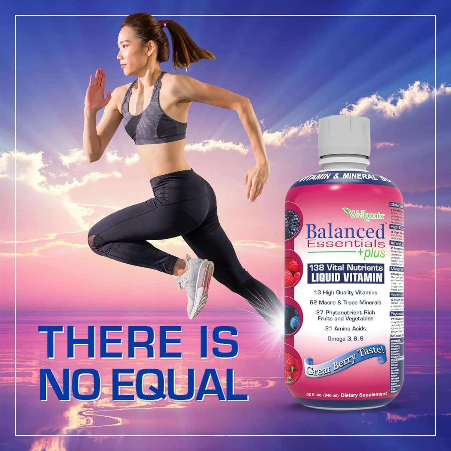 Wellgenix Balanced Essentials Plus New Formula – Berry Flavor 32oz (Pack of 2) | Liquid Multivitamin & Immune Support - Image 2