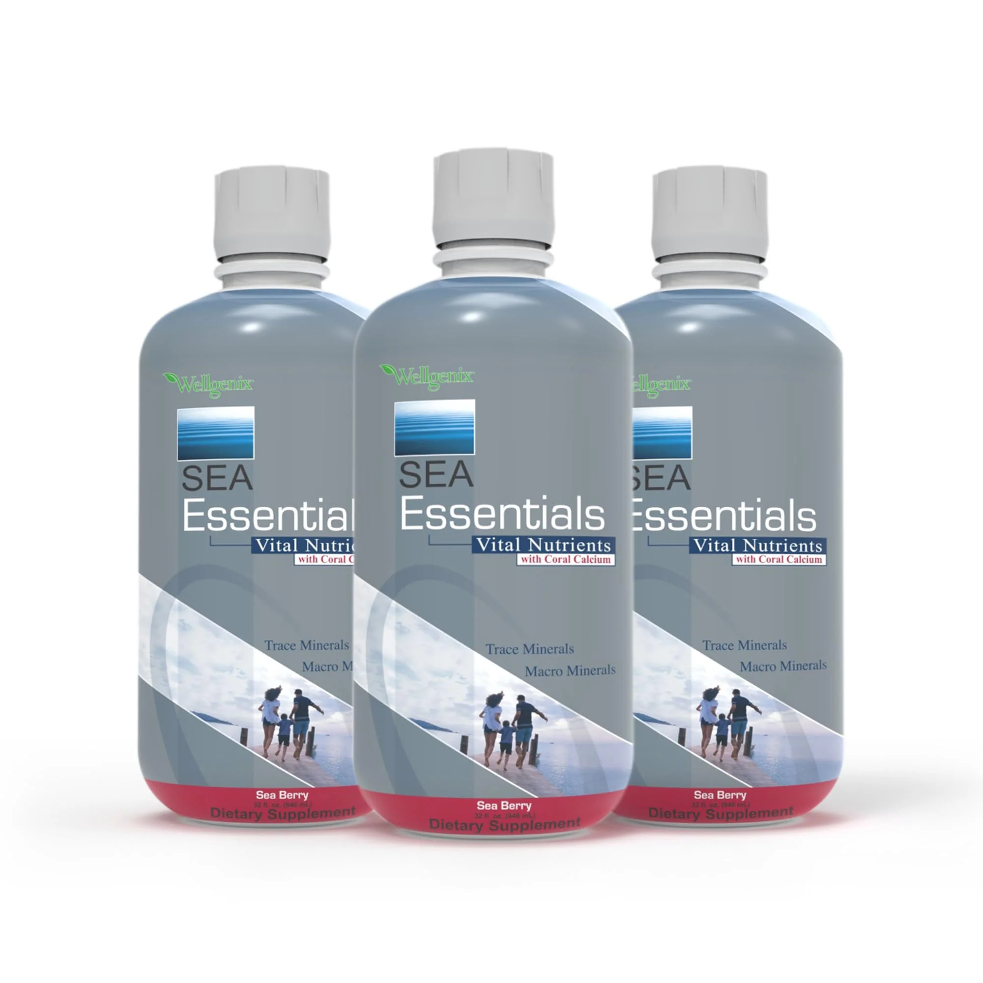 Wellgenix Sea Essentials Vital Nutrients – Coral Calcium Liquid Multivitamin, Sea Berry Flavor, 32oz - Image 12