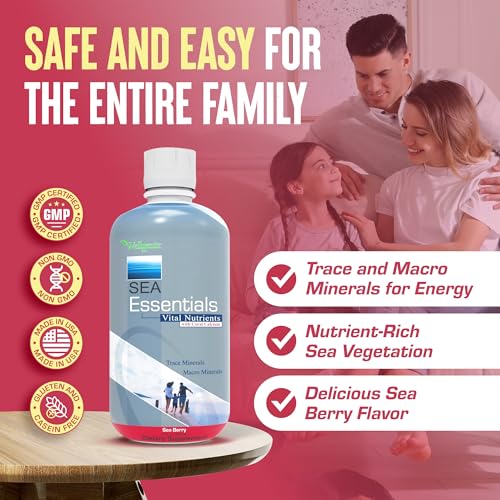 Wellgenix Sea Essentials Vital Nutrients – Coral Calcium Liquid Multivitamin, Sea Berry Flavor, 32oz - Image 4