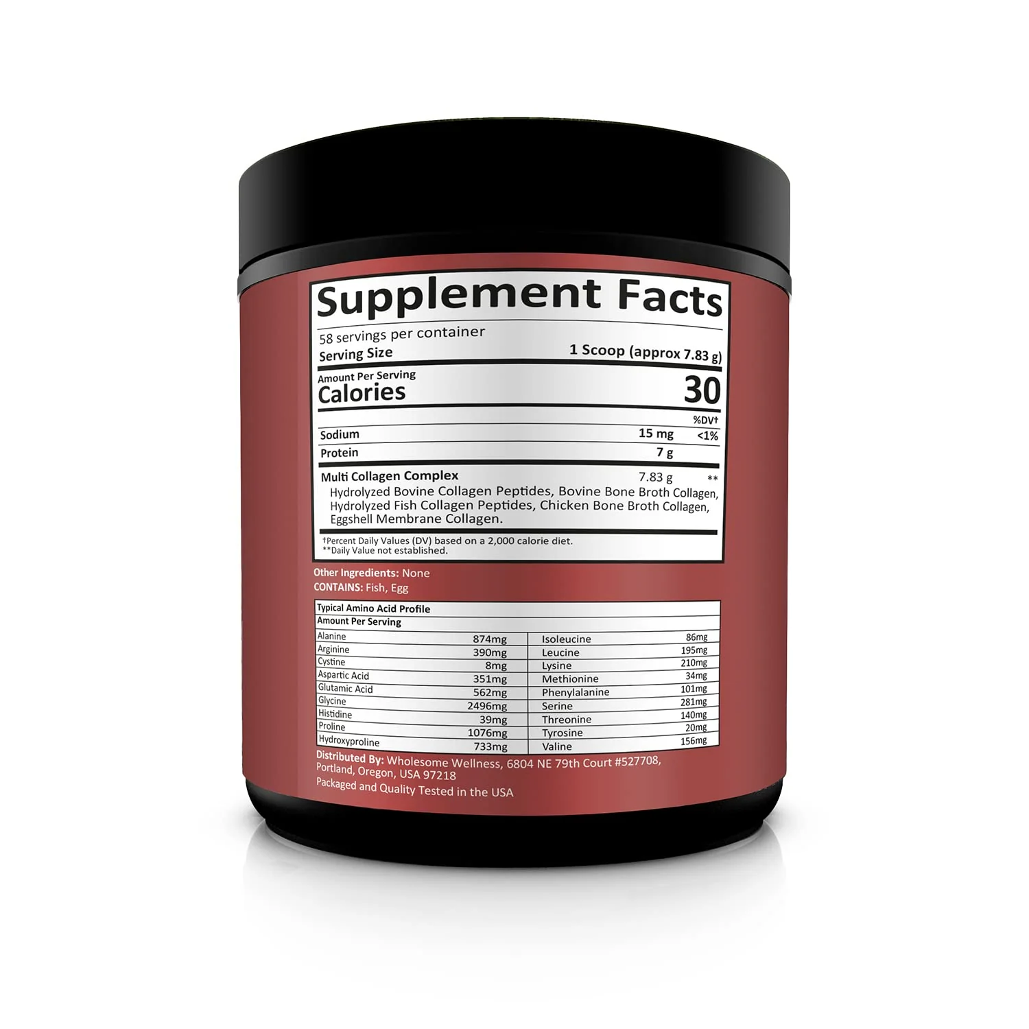 Wholesome Wellness Multi Collagen Powder – Grass-Fed Type I II III V X - Image 2