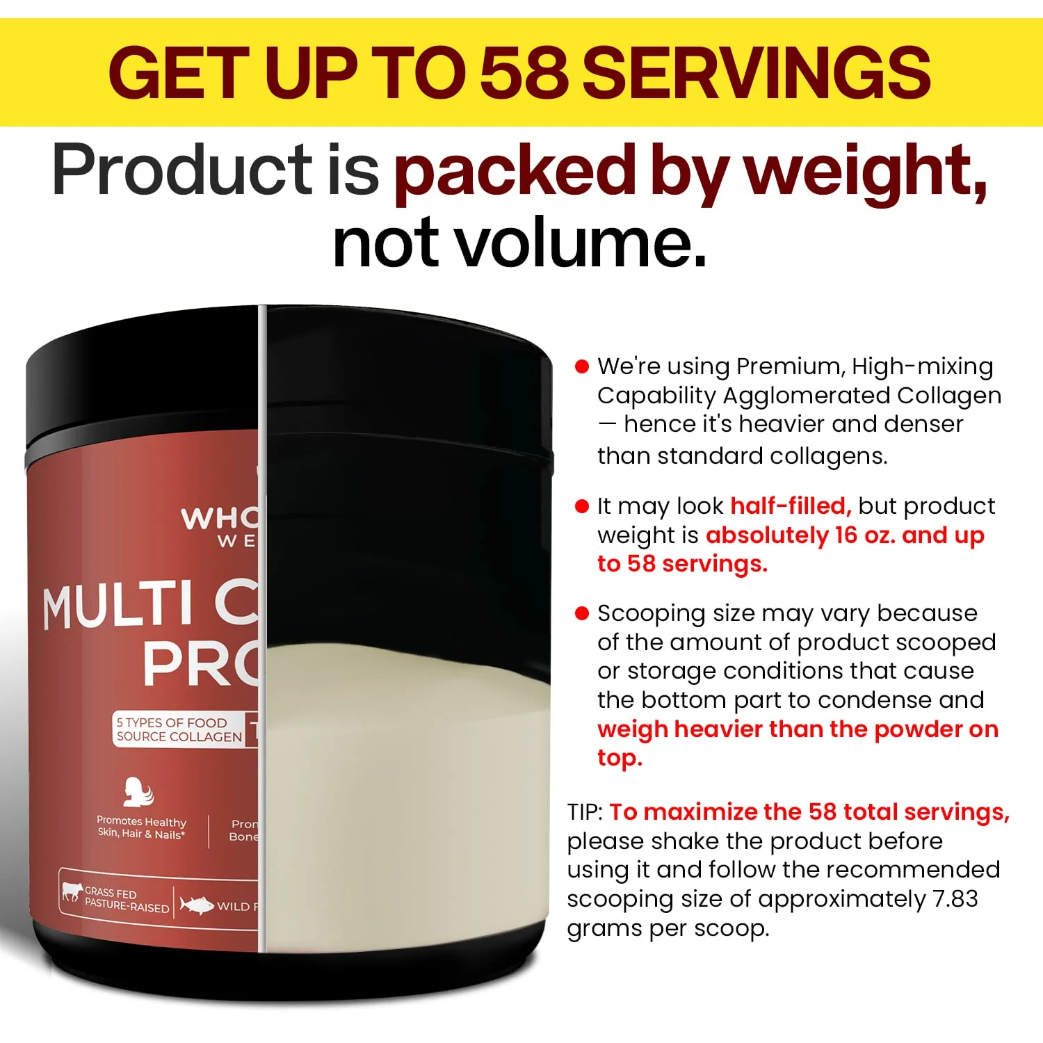 Wholesome Wellness Multi Collagen Powder – Grass-Fed Type I II III V X - Image 9