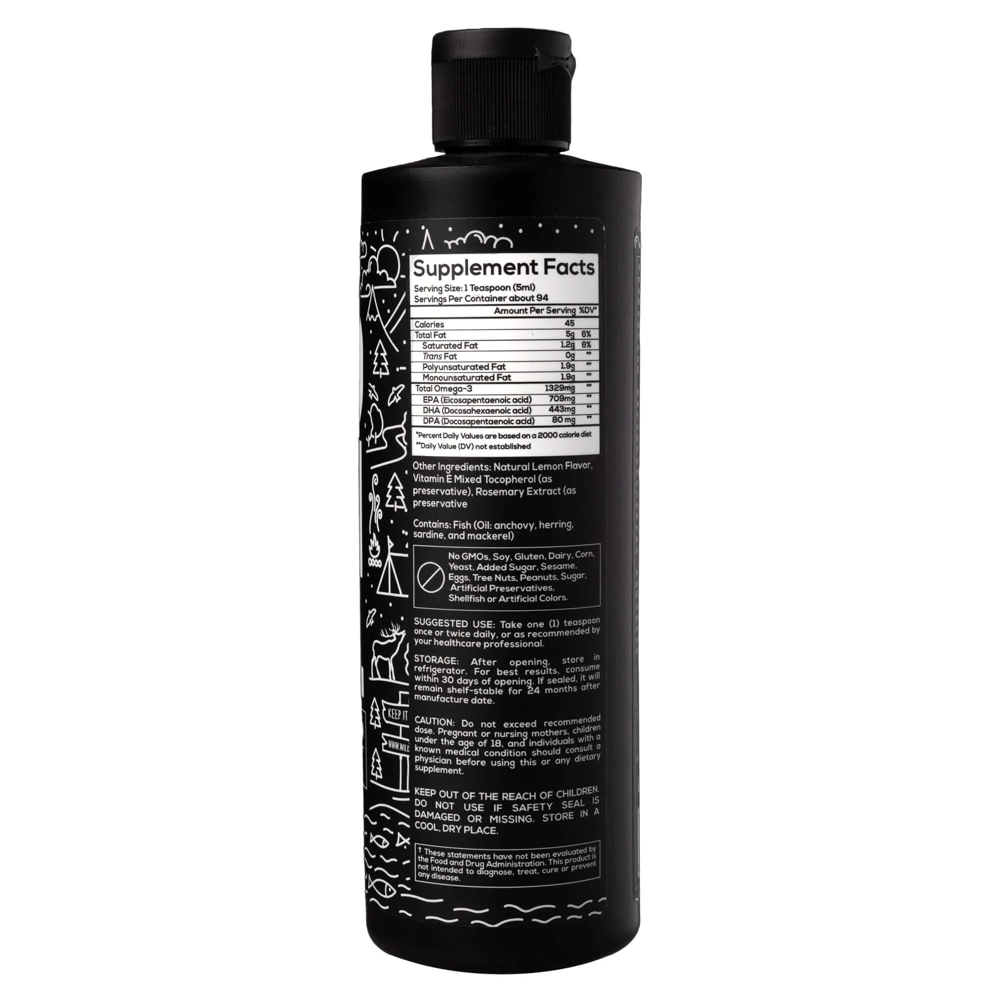 Wild Foods Liquid Omega-3 Fish Oil Lemon 16 oz (2 pk) – Burpless, Odorless, Non-GMO - Image 4